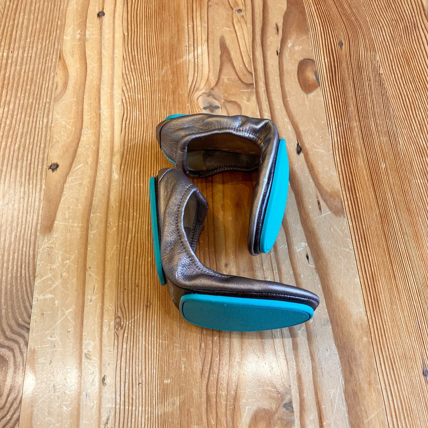 6 - Tieks Gavrieli Bronze Foldable Leather Ballet Flats Shoe w/ Box & Bag 1107MJ