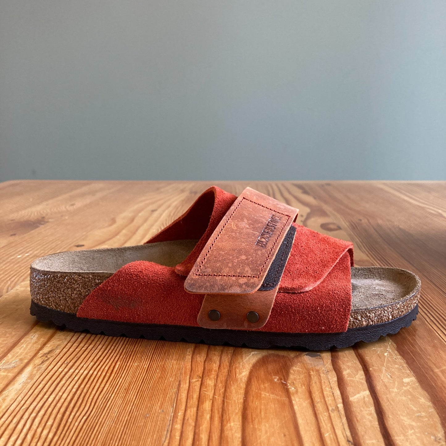 Birkenstock Rust Brown Kyoto Slides Sandals Shoes - Sz 8 Narrow - w/Box - 0425SV