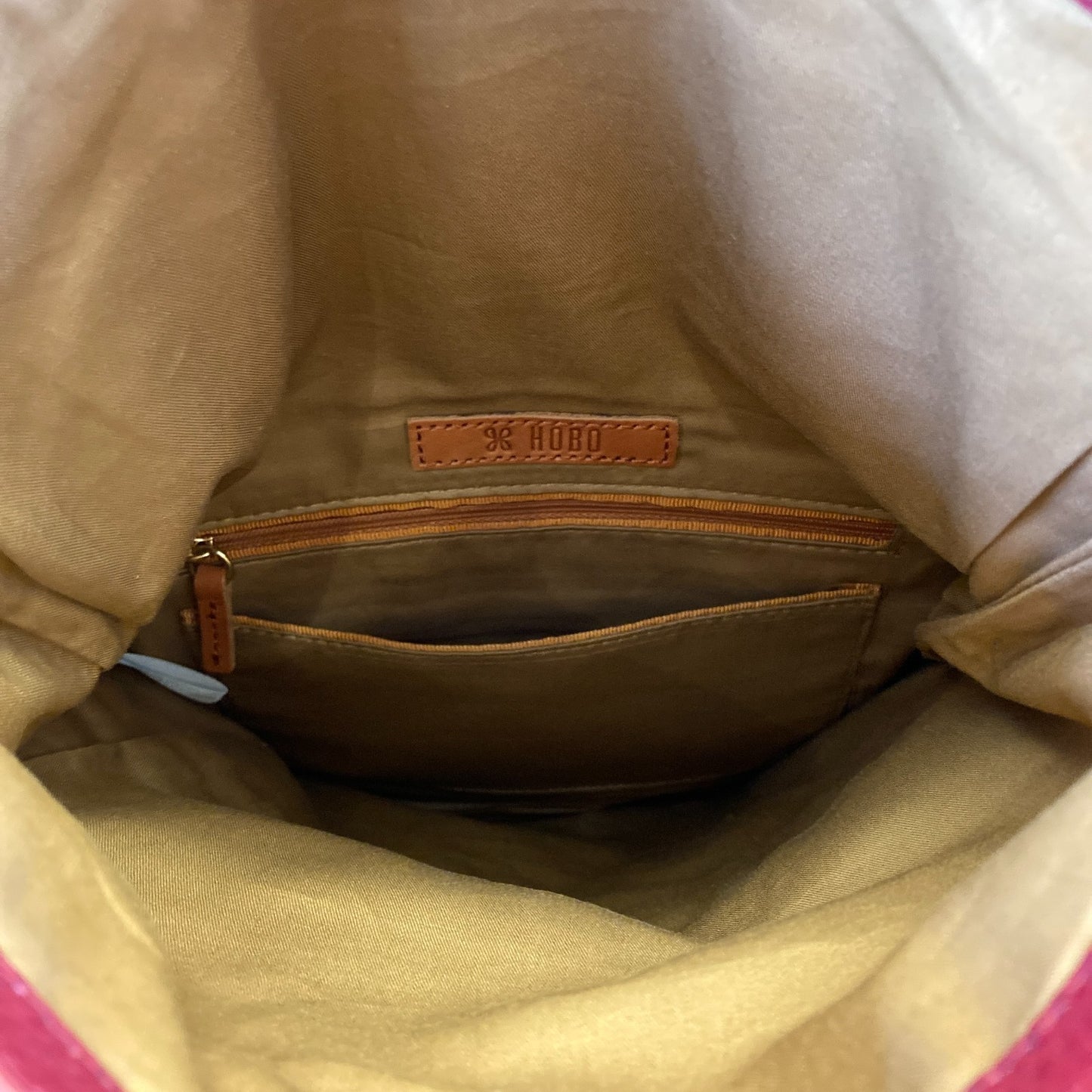 Hobo International Burgundy Flap Top Leather Crossbody Purse Bag - 0523HS