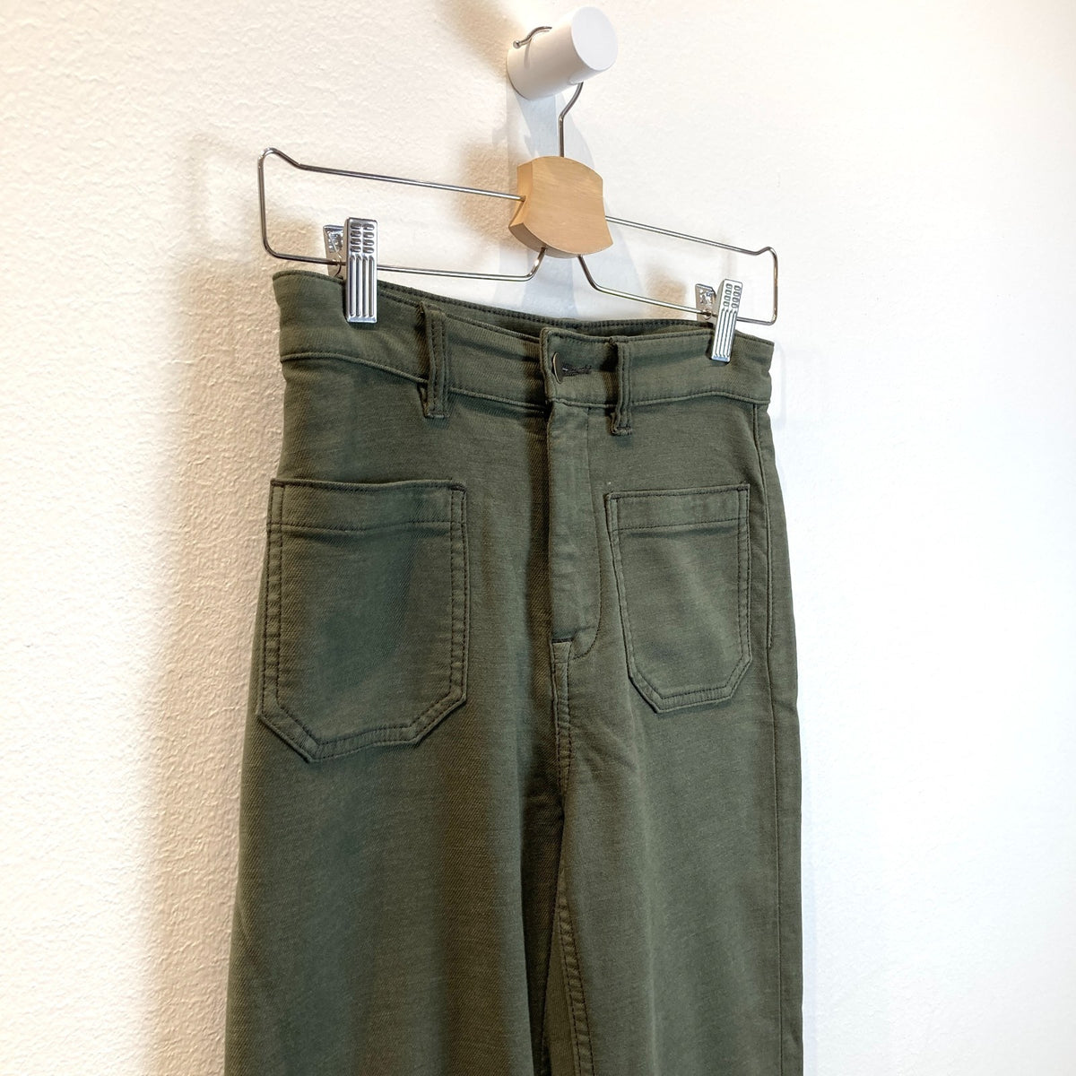 Faherty Green NEW Foo-Forest Olive Green Patch Pocket Pants - Size 25 - 0810RL