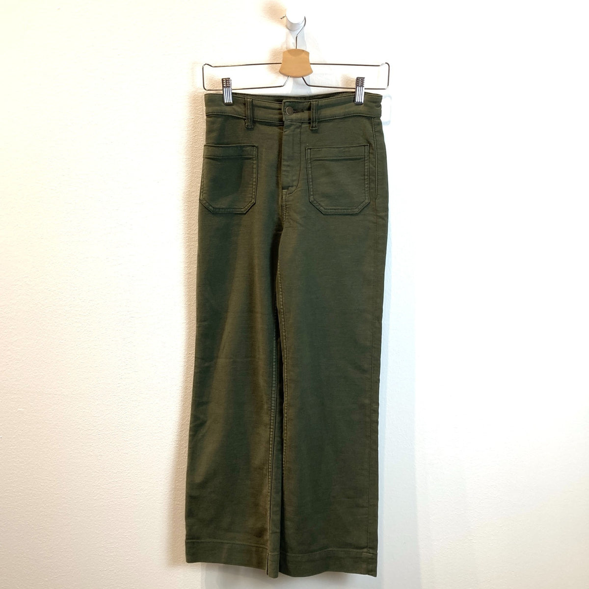 Faherty Green NEW Foo-Forest Olive Green Patch Pocket Pants - Size 25 - 0810RL