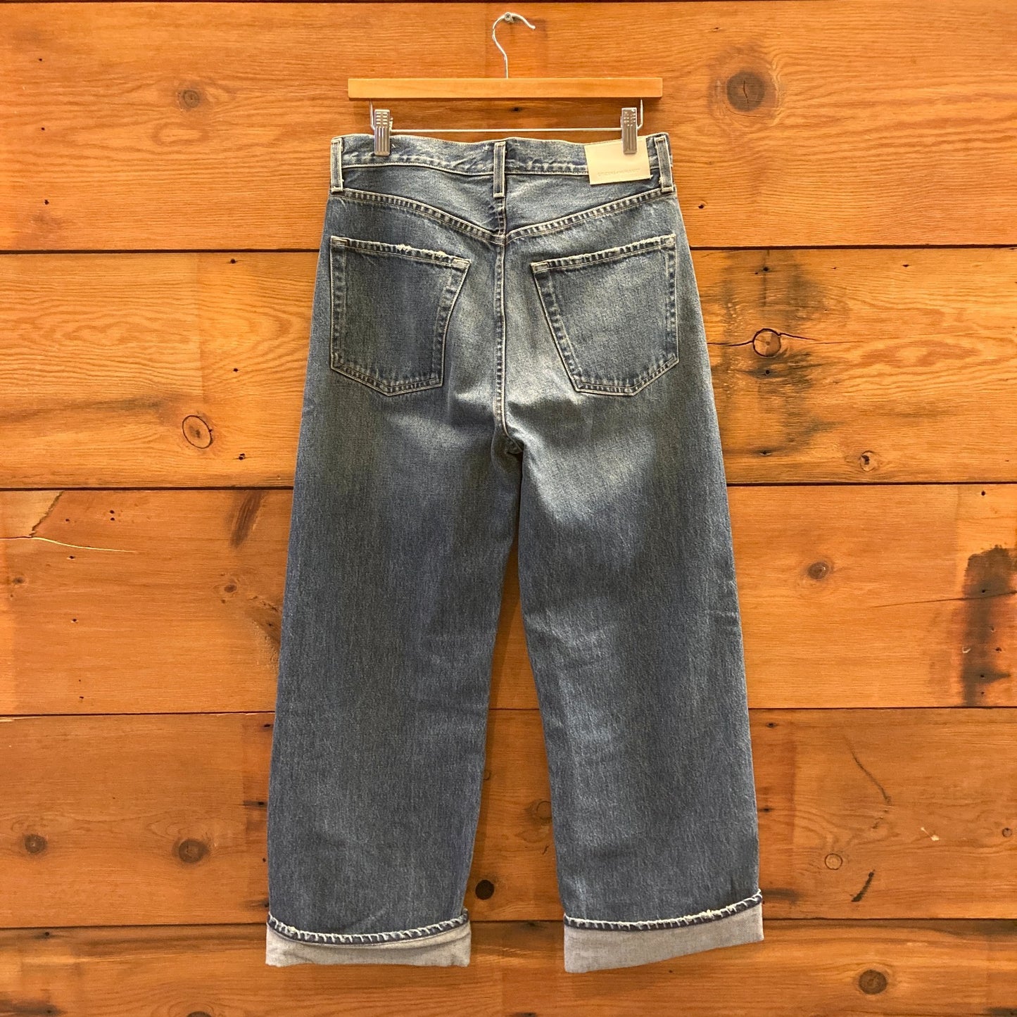 26 - Citizens of Humanity $475 Blue Button Fly Baggy Ayla Wide Leg Jeans 0915CM