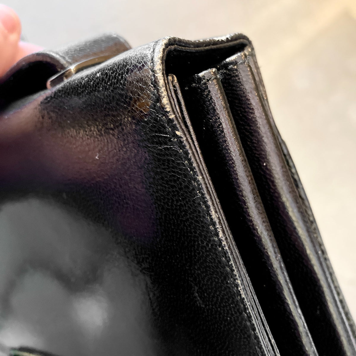 Prada Black Vintage 90s Vitello Leather Buckle Flap Shoulder Bag Purse - 0903KA