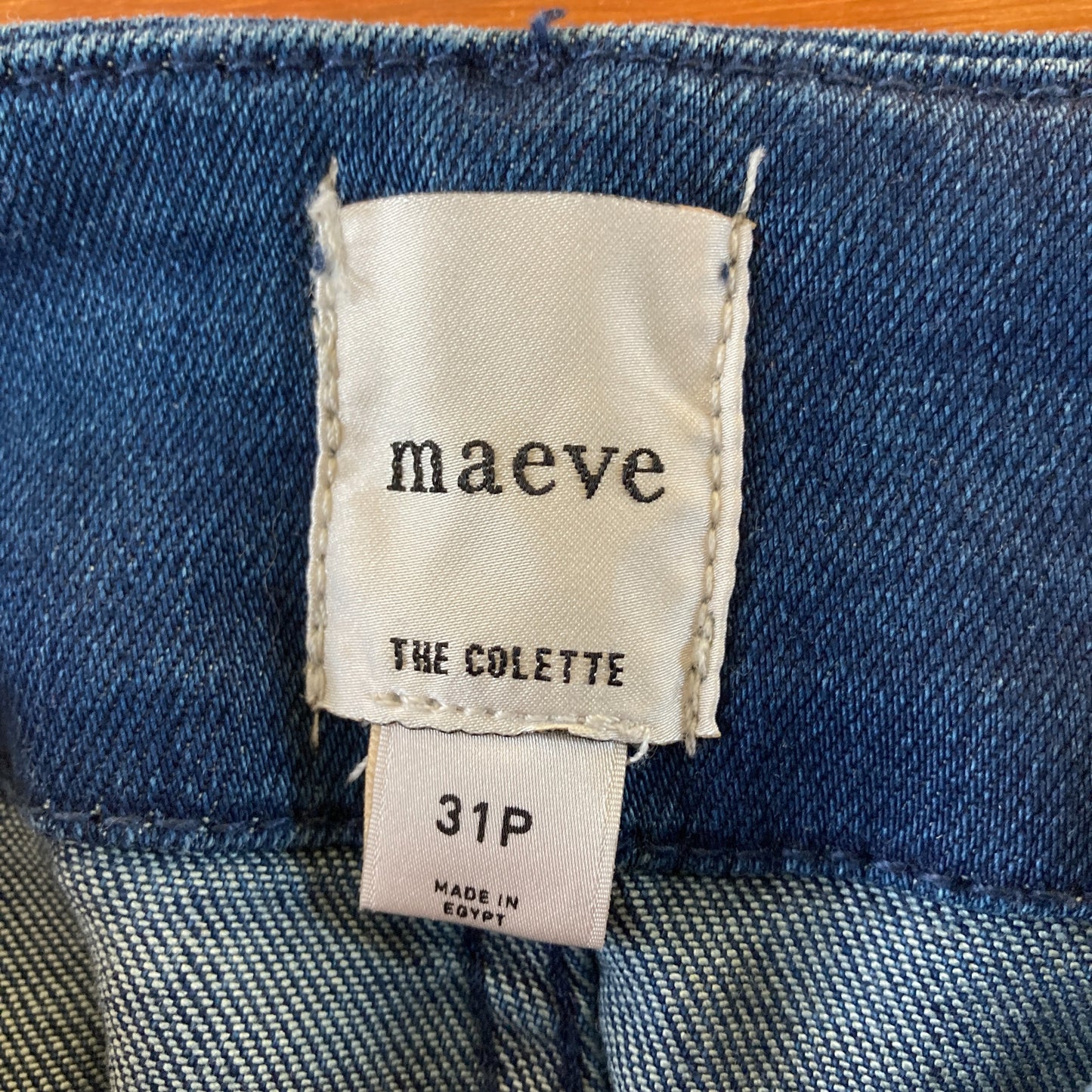 Maeve Anthropologie The Colette Dark Wash Crop Jeans - Size 31 Petite - 0610MB