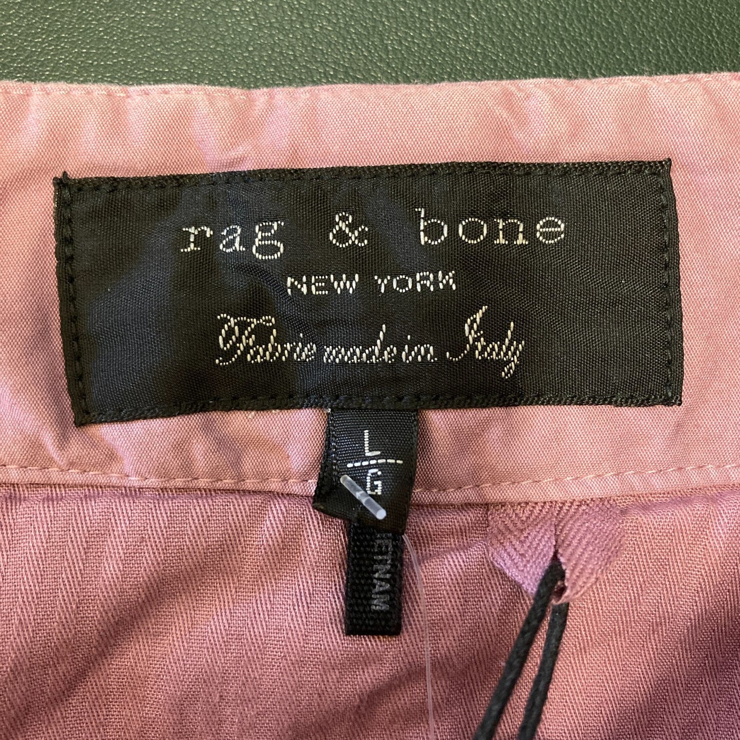 Rag & Bone Berry Pink Cotton Button Fly Trouser Pants - Size L - NEW - 0417DL