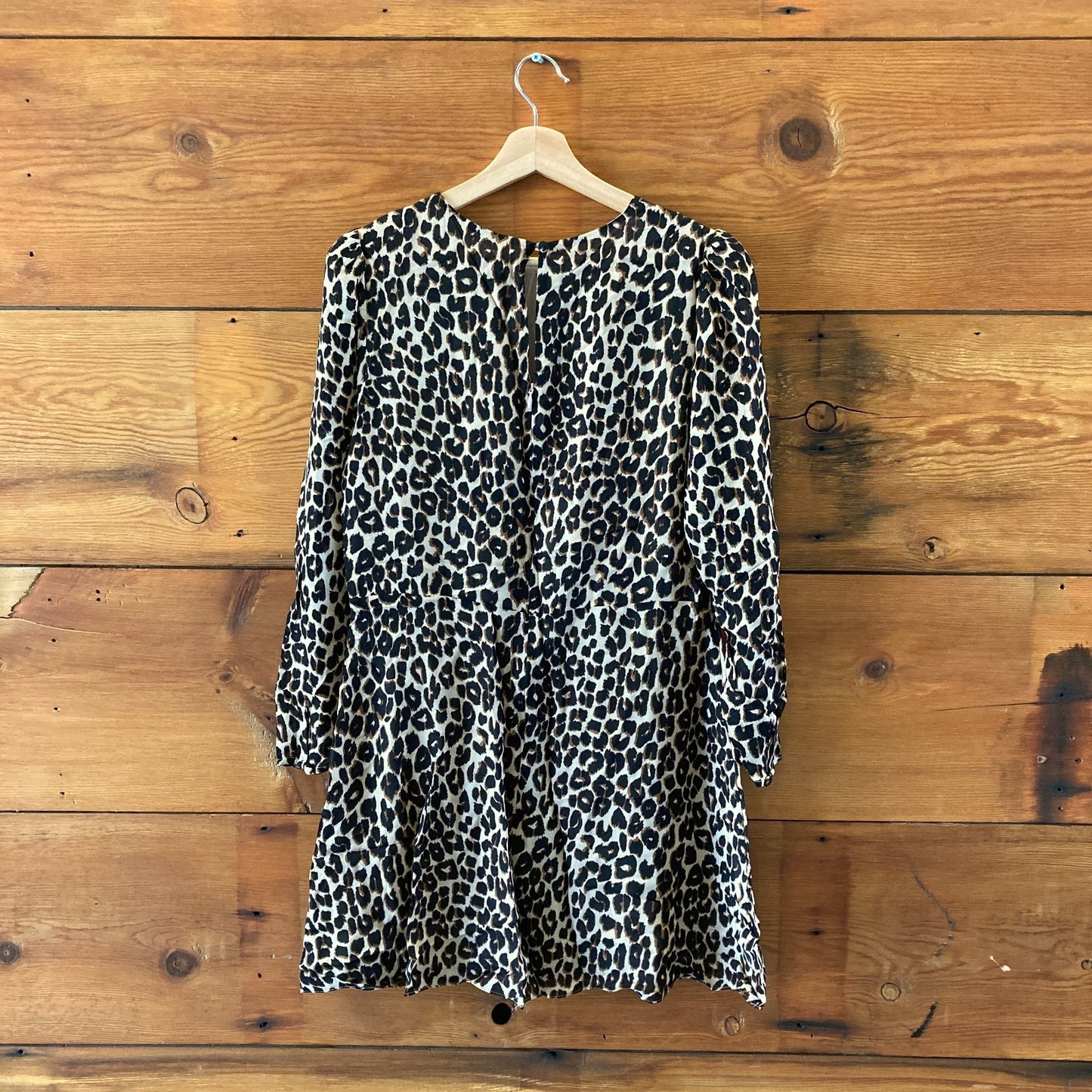 Reformation Leopard Printed Laken Long Sleeve Dress - Size 12 - NEW - 1125EA