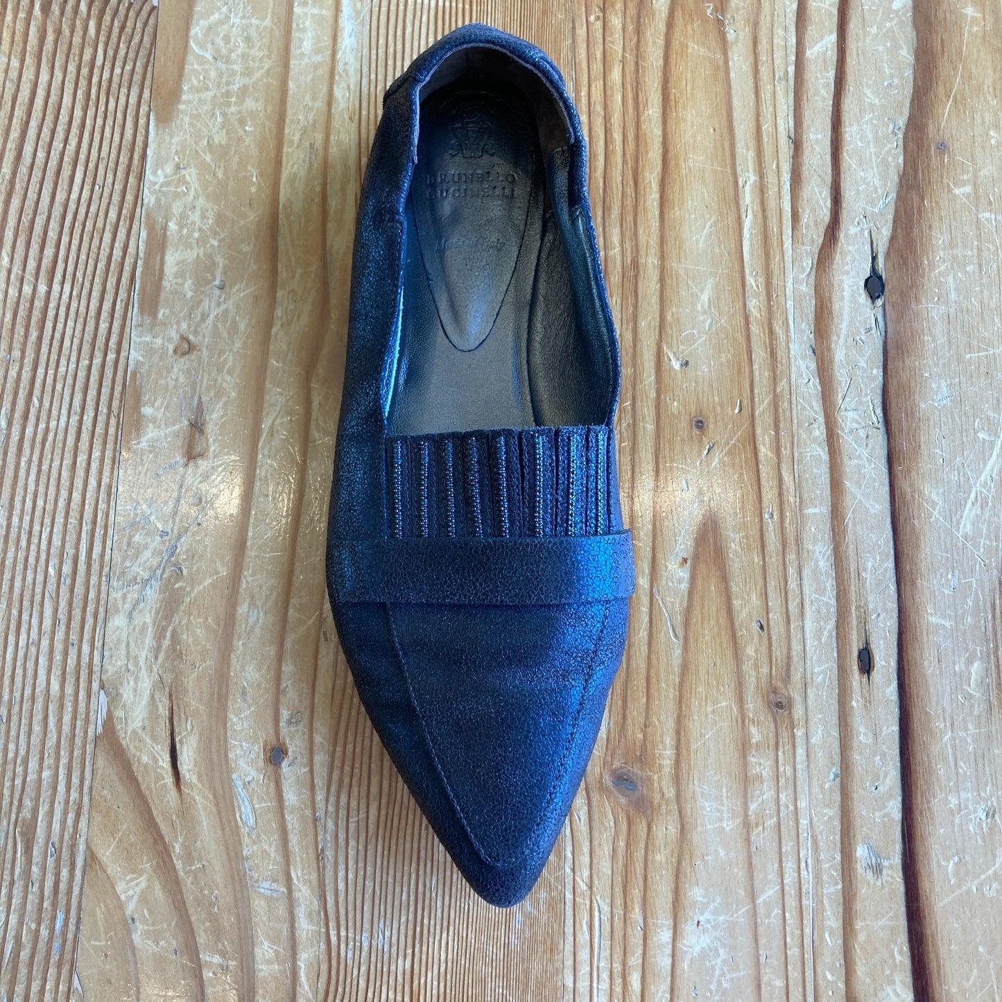 Brunello Cucinelli Brown Leather Loafers Shoes - Size 38.5 / 8.5 - 1217RM