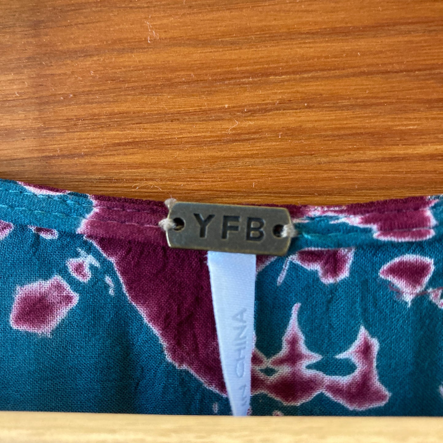 YFB Young Fabulous & Broke Tie Dye V-Neck Maxi Dress - Size L - 1207JS