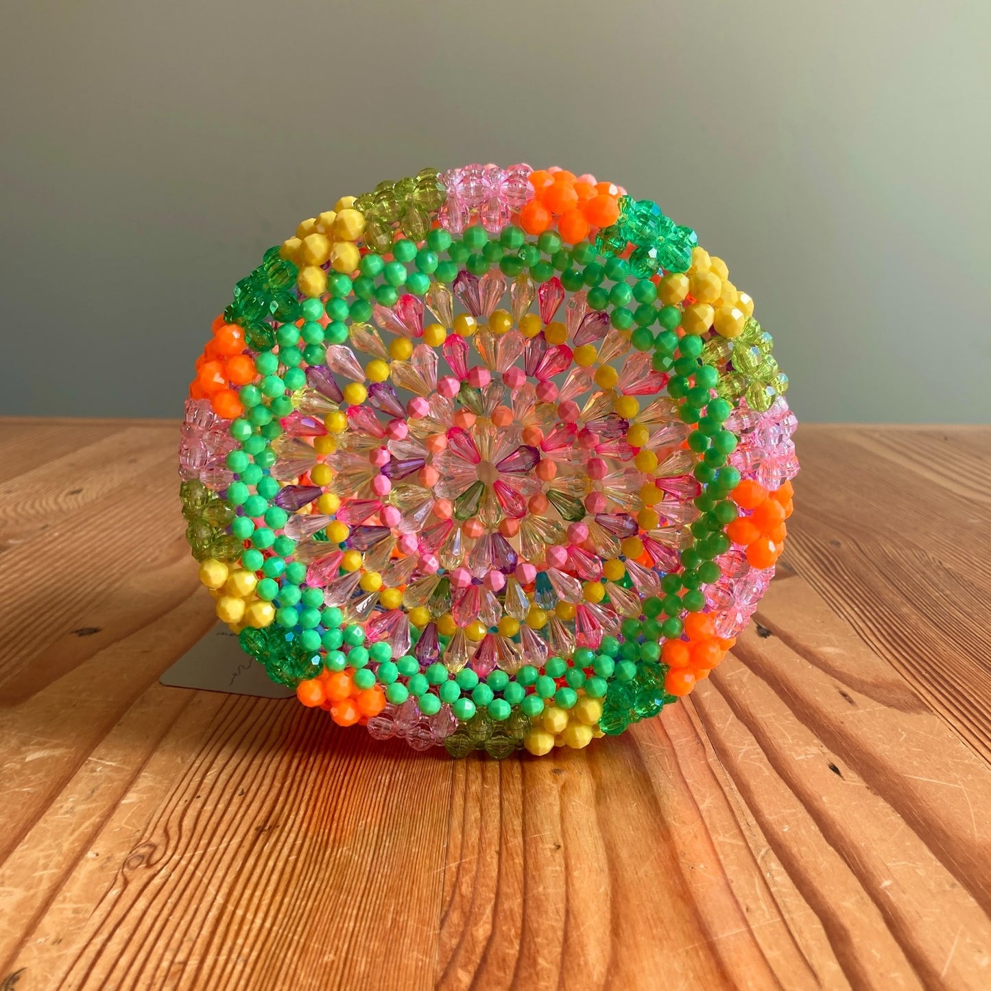 Susan Alexandra Colorful Beaded Planter Vase Bucket - 0105MR