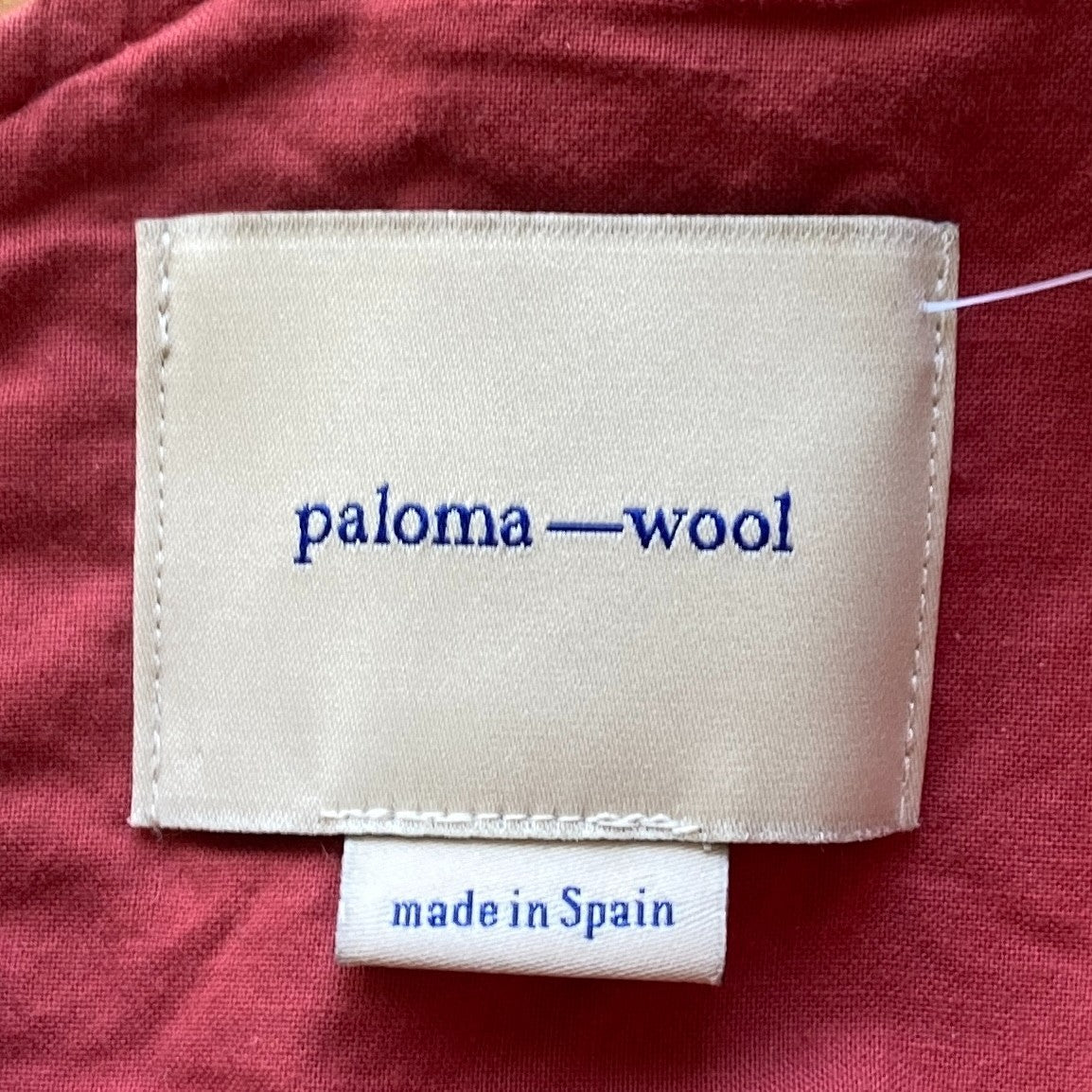 Paloma Wool Red Linen Button Back BOA Crop Top - Size 38 - 0312IG