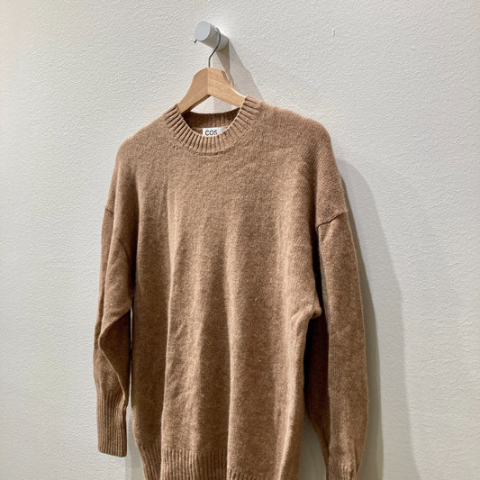COS Light Brown 100% Cashmere Relaxed Pullover Sweater - Size XS - 0903BN