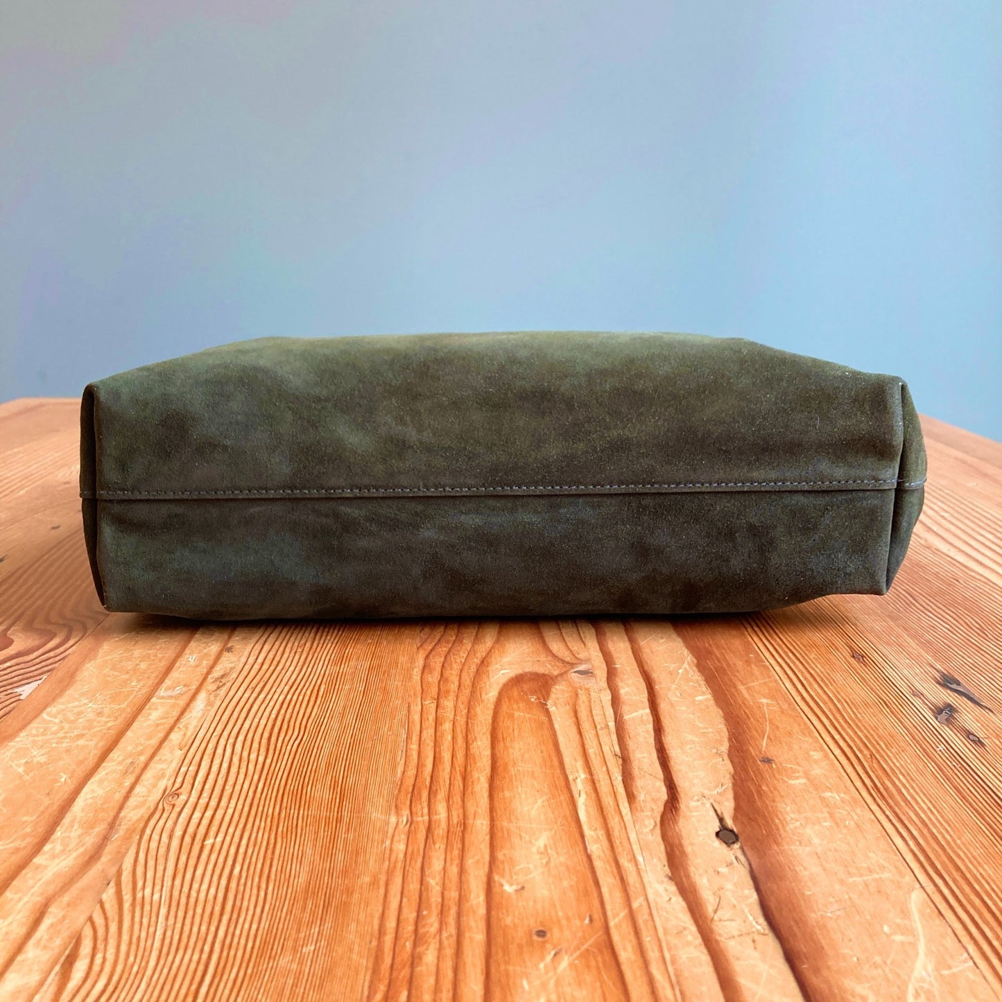 Madewell $198 Dark Green Italian Suede Mylie Shoulder Purse NEW - 1019CT