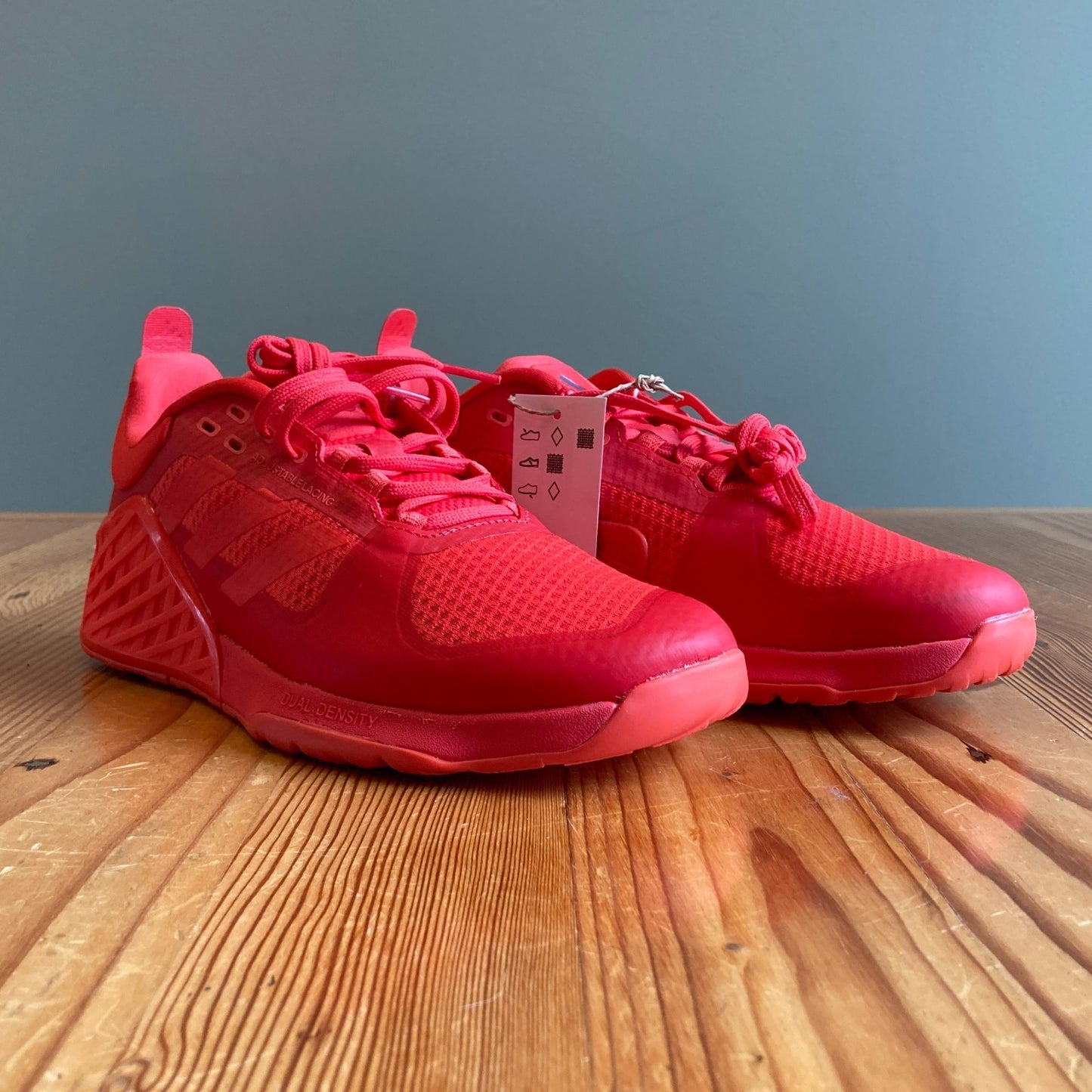 8.5 - Adidas Bright Red Dropset 2 Trainer Sneakers Shoes NEW 0425SV
