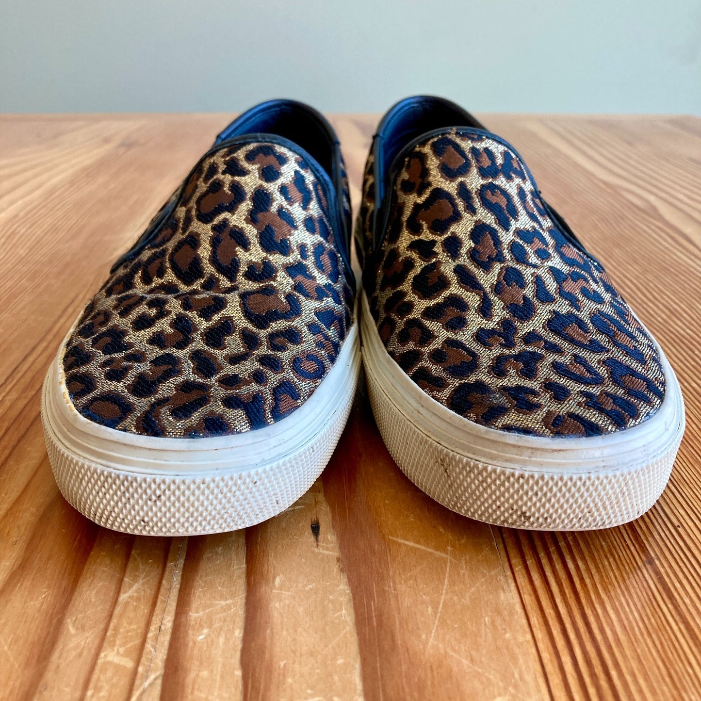 Saint Laurent Metallic Leopard Print Venice Shoes - Size 37 / 6.5 US - 0425KN