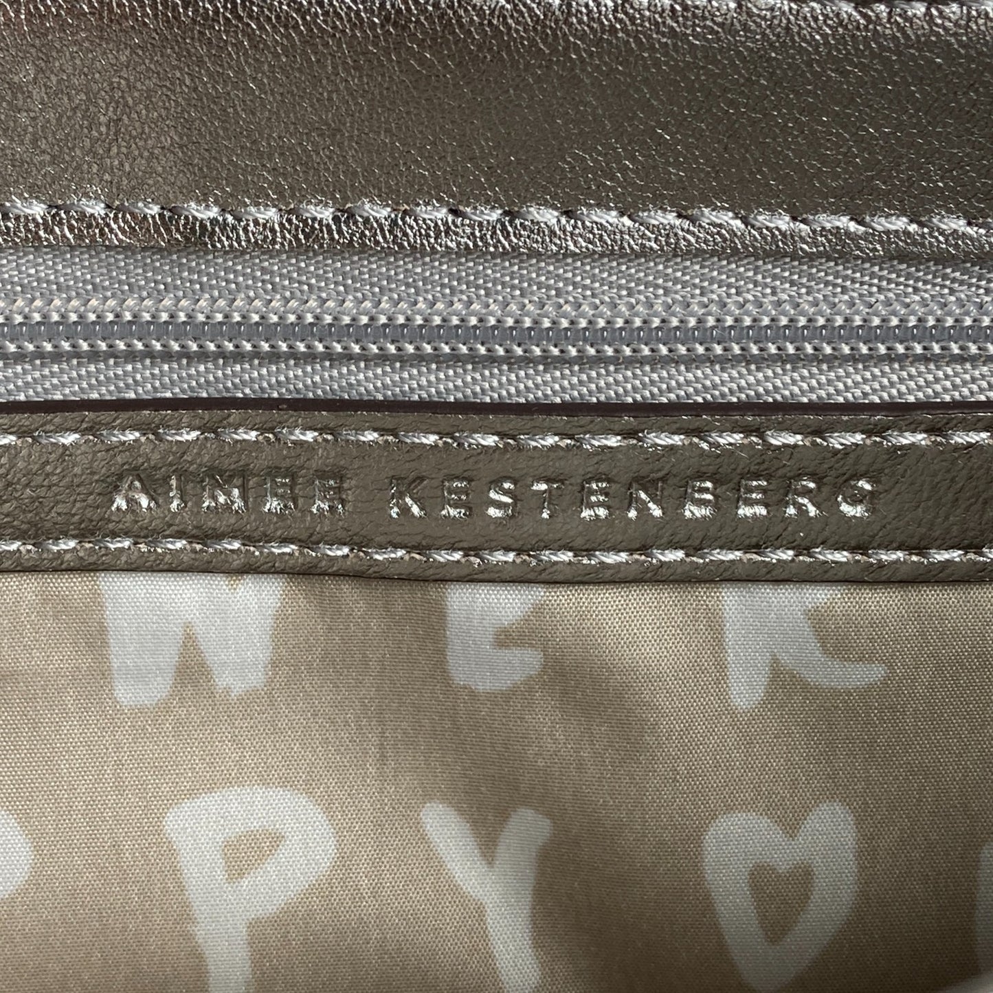 Aimee Kestenberg Silver All For Love Baguette Bag Purse - 0501SH