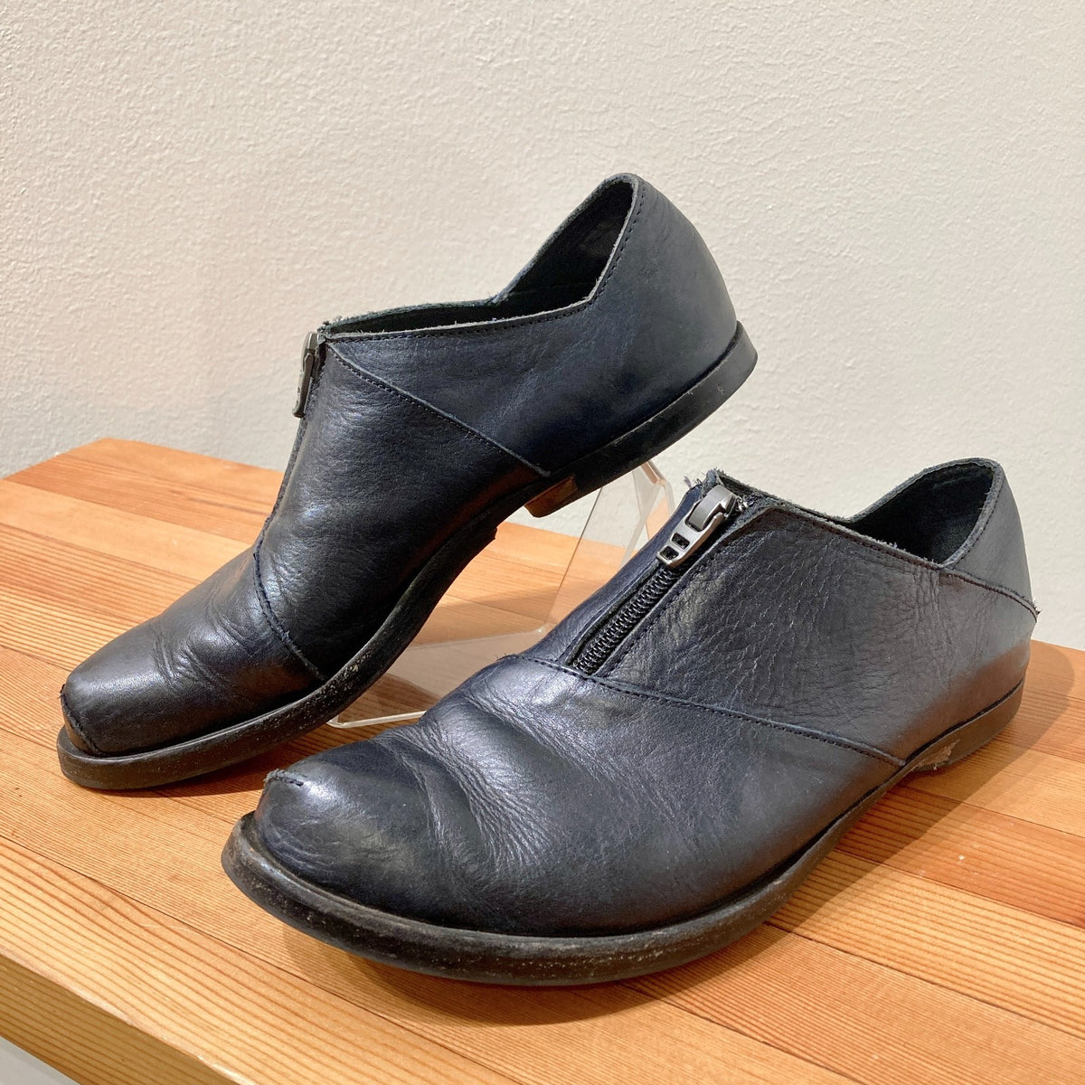 Cydwoq Black Leather Invent-T Front-AIp Oxford Shoes - Size 38 / 8 - 0514SU