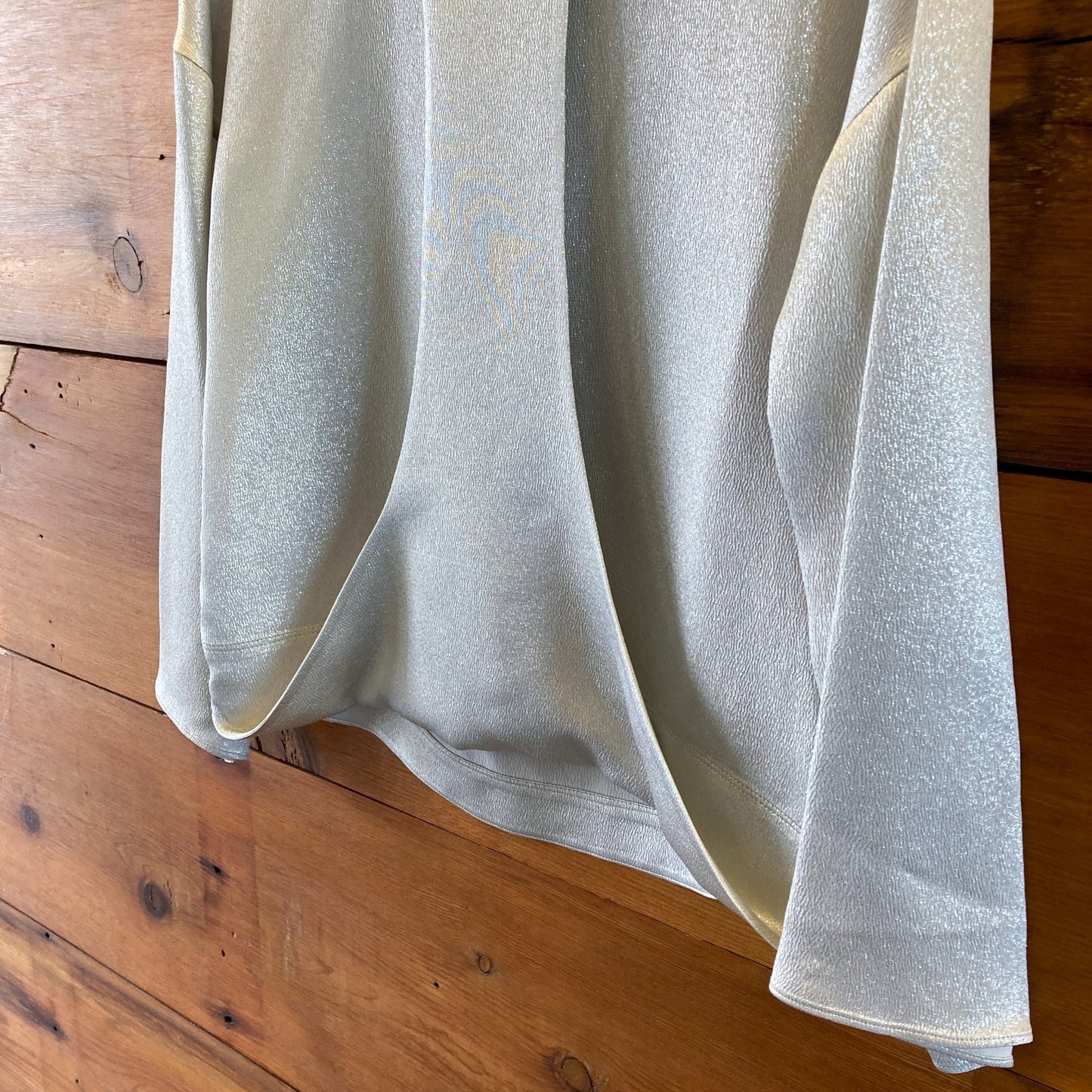 Valentino Garavani Silver Layered Crepe Shirt Top - Size 38 / M - NEW - 0924GC