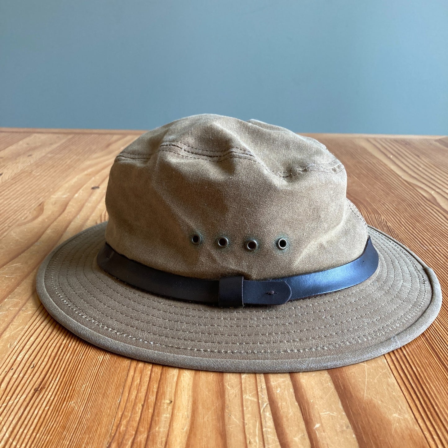 Filson Tan Tin Cloth Packer Rugged Water-Repellent Hat - Size L - 0920PW