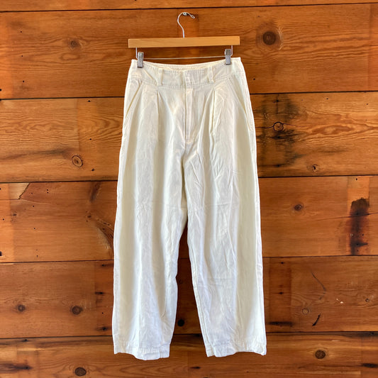 Apiece Apart $325 White Linen Organic Cotton Bari Pants - Size 8 - 1011SC