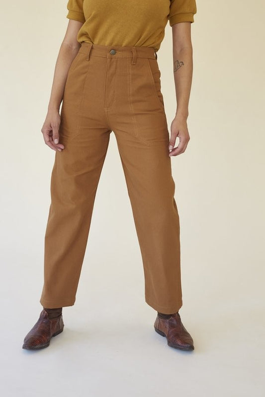 Lykke Wullf Honey Brown Straight Leg Womens Utility Pants - Size 2 - 0312IG