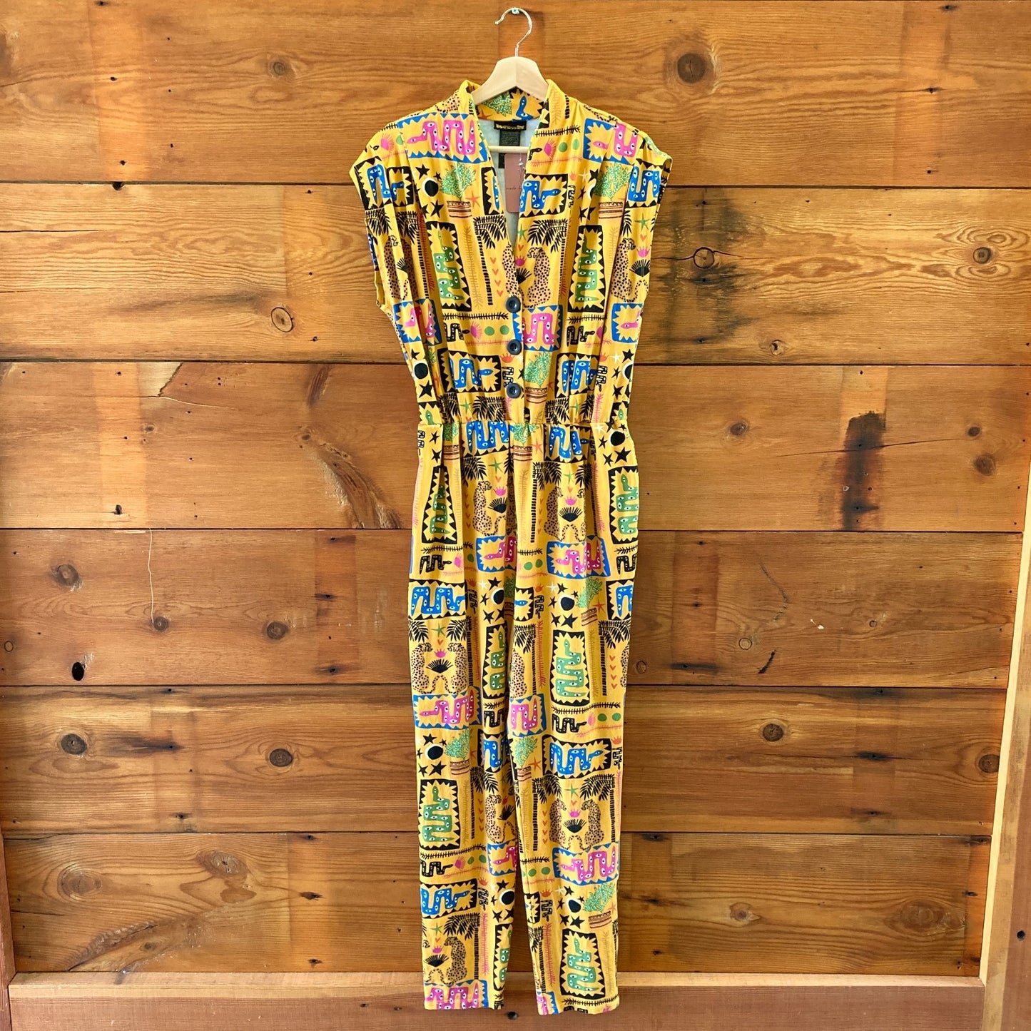 Nooworks Yellow Desert Disaster Sleeveless Knit Magic Jumpsuit - Sz 2X - 0430RM