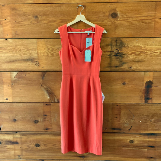 Dress the Population Poppy Red Sweetheart Midi Dress - Size S - NEW - 1122KP