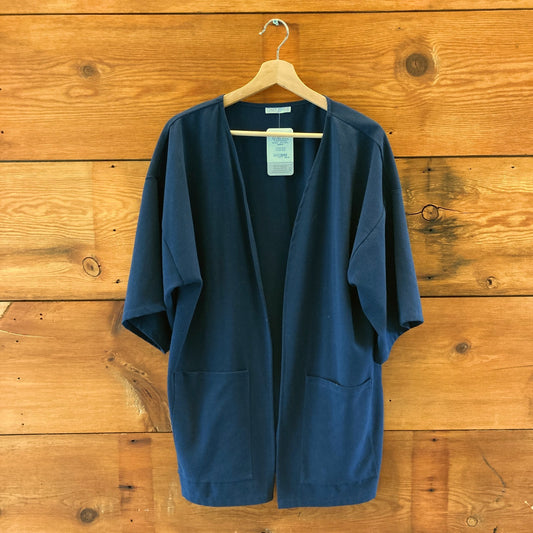 Only Child Oakland Navy Blue Natural Cotton Kimono Jacket - One Size - 0928HF