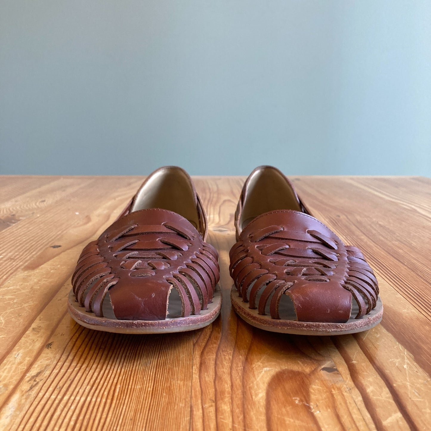 Nisolo Brandy Brown Leather Women's Huarache Sandal w/ Box - Size 11 - 0919SA