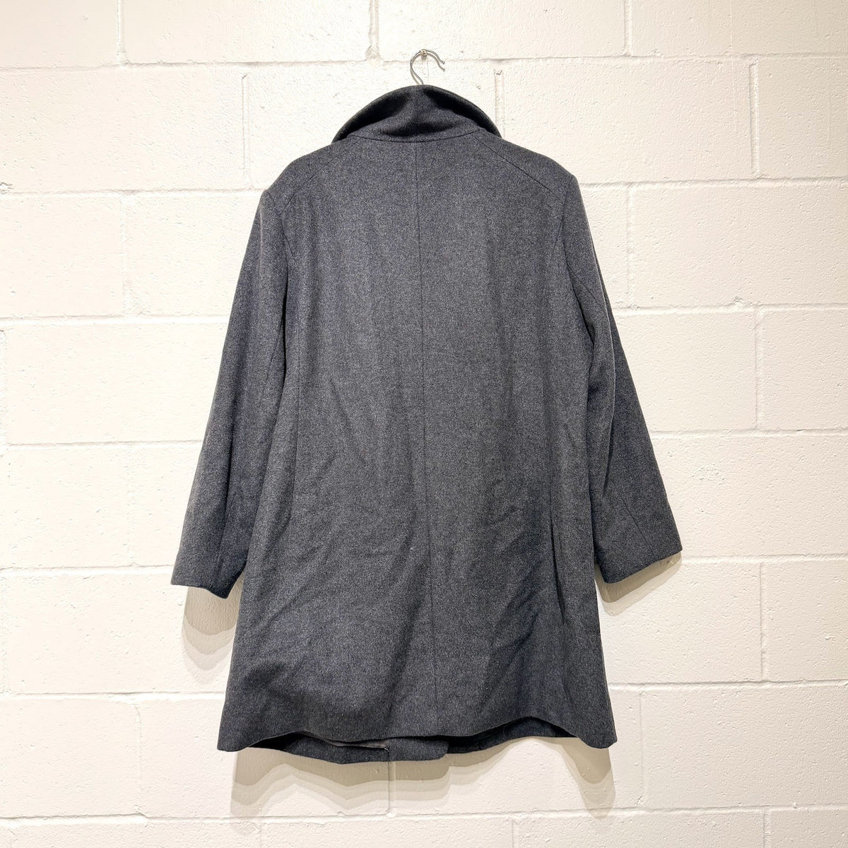 Quince Heather Charcoal Gray $328 Italian Wool Cocoon Coat - Size 2X - 0530JF