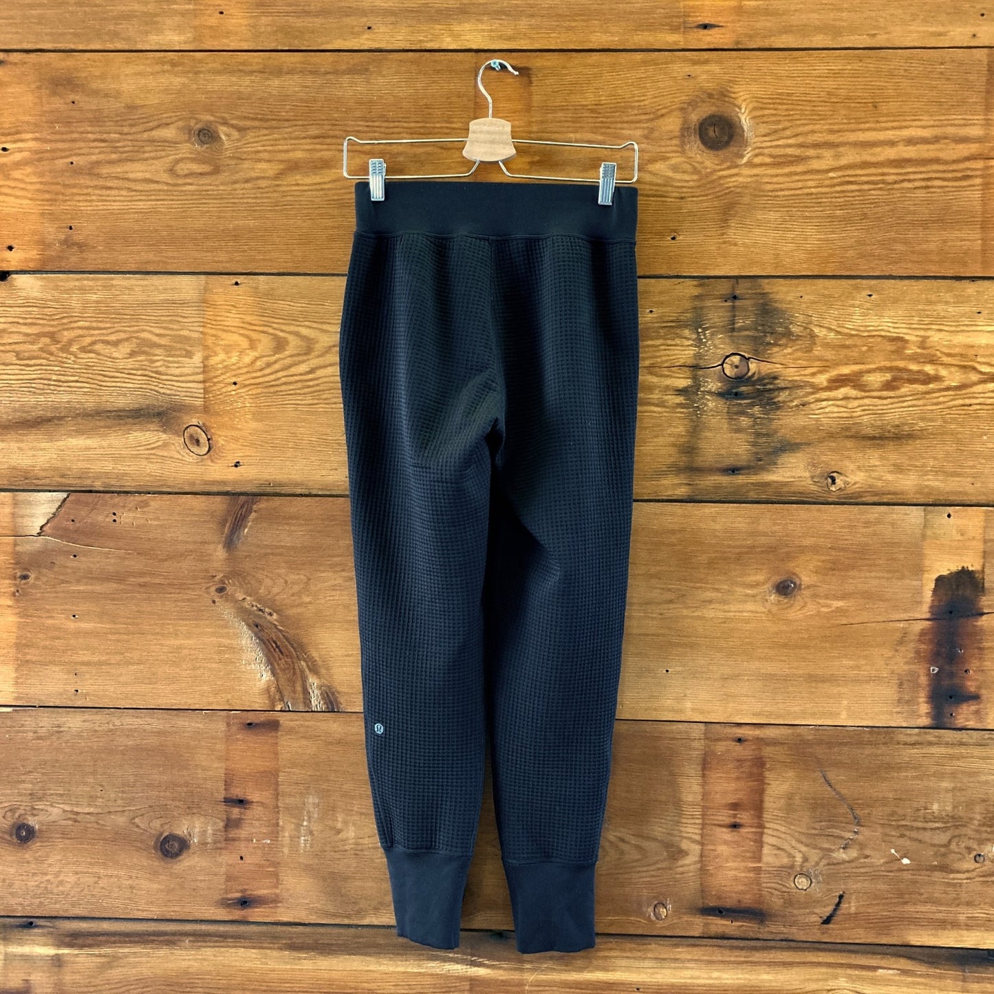 Lululemon Black Waffle Texture Pull-On Athletic Jogger Pants - Size 4 - 0428LR