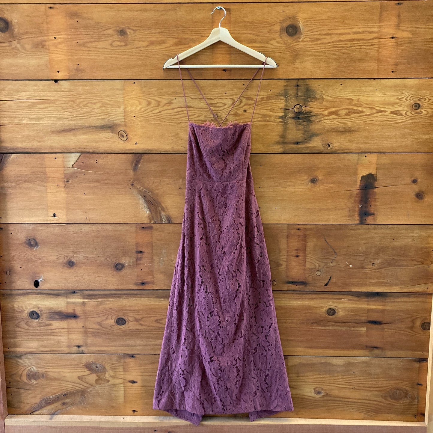 12 - Fame and Partners Rose Pink NEW $100 Lace Low Back Dress 0306CH