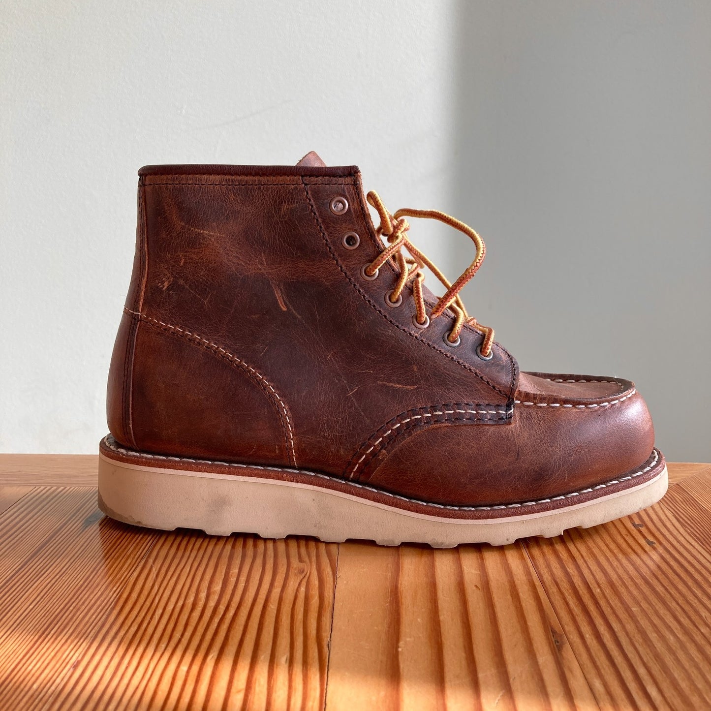 36 / 6 - Red Wing Brown Rough & Tough Leather Heritage Classic Moc Boots 0312IG