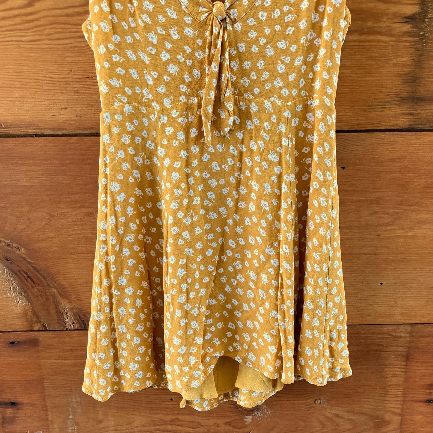 Reformation Yellow Floral Print Nola Tie Shoulder Mini Dress - Size 6 - 0312IG
