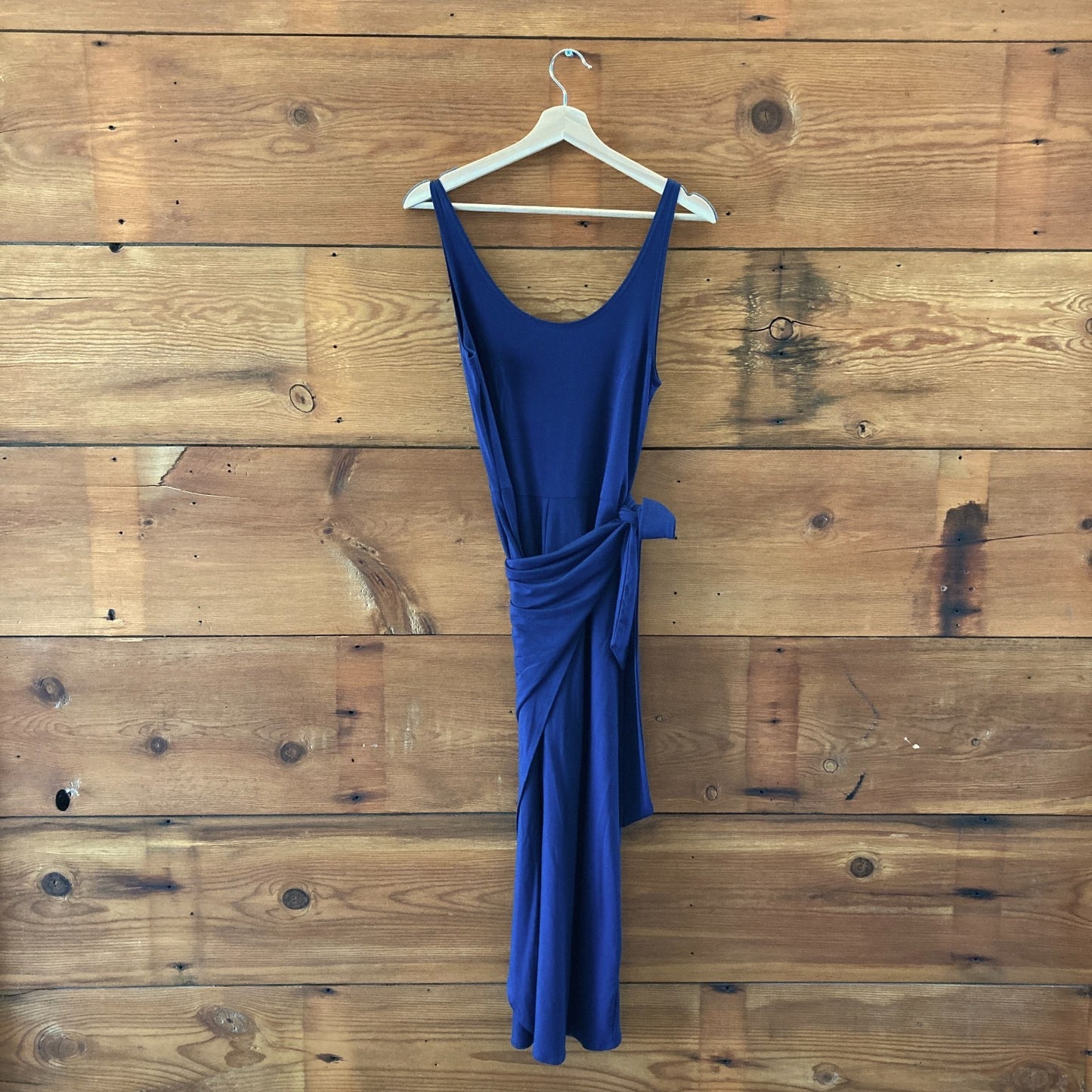 Reformation Navy Blue Sleeveless Faux Wrap Kaila Dress - Size M - 0518KR