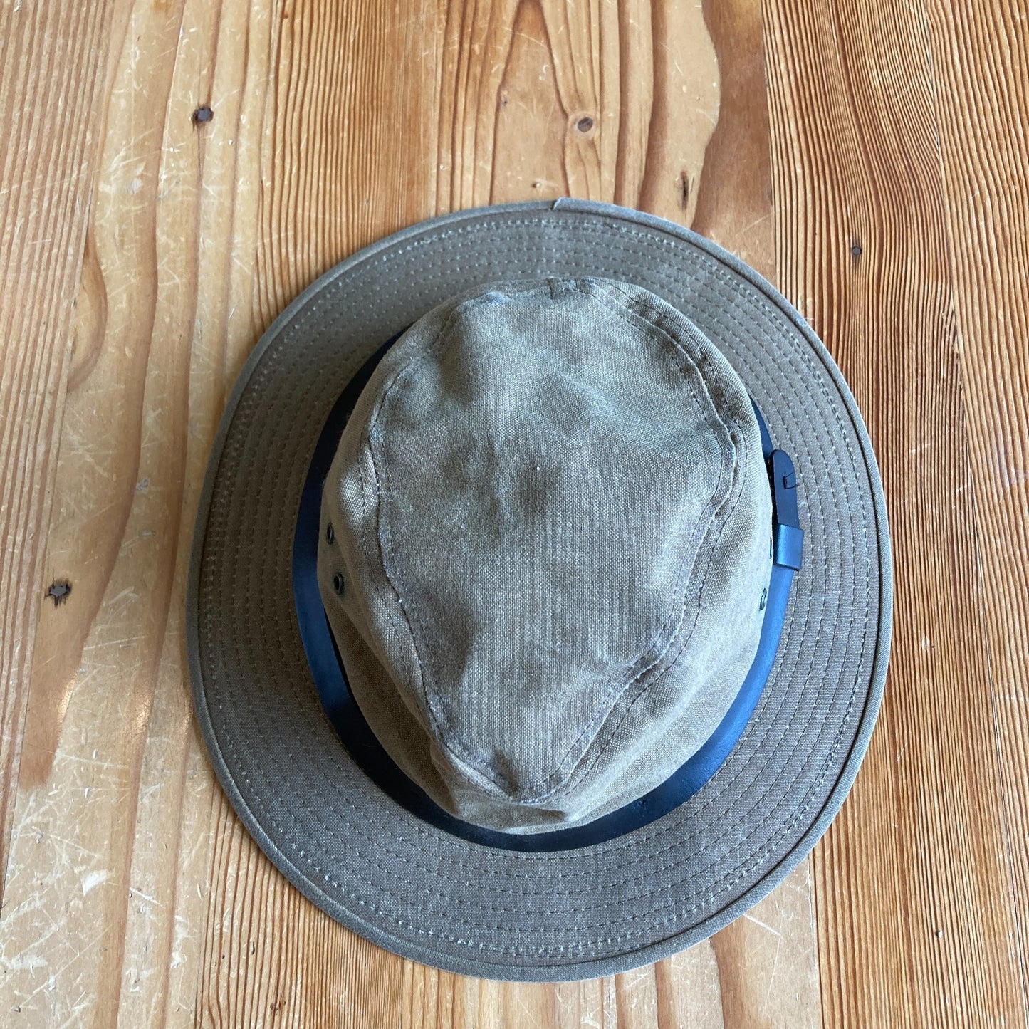 Filson Tan Tin Cloth Packer Rugged Water-Repellent Hat - Size L - 0920PW