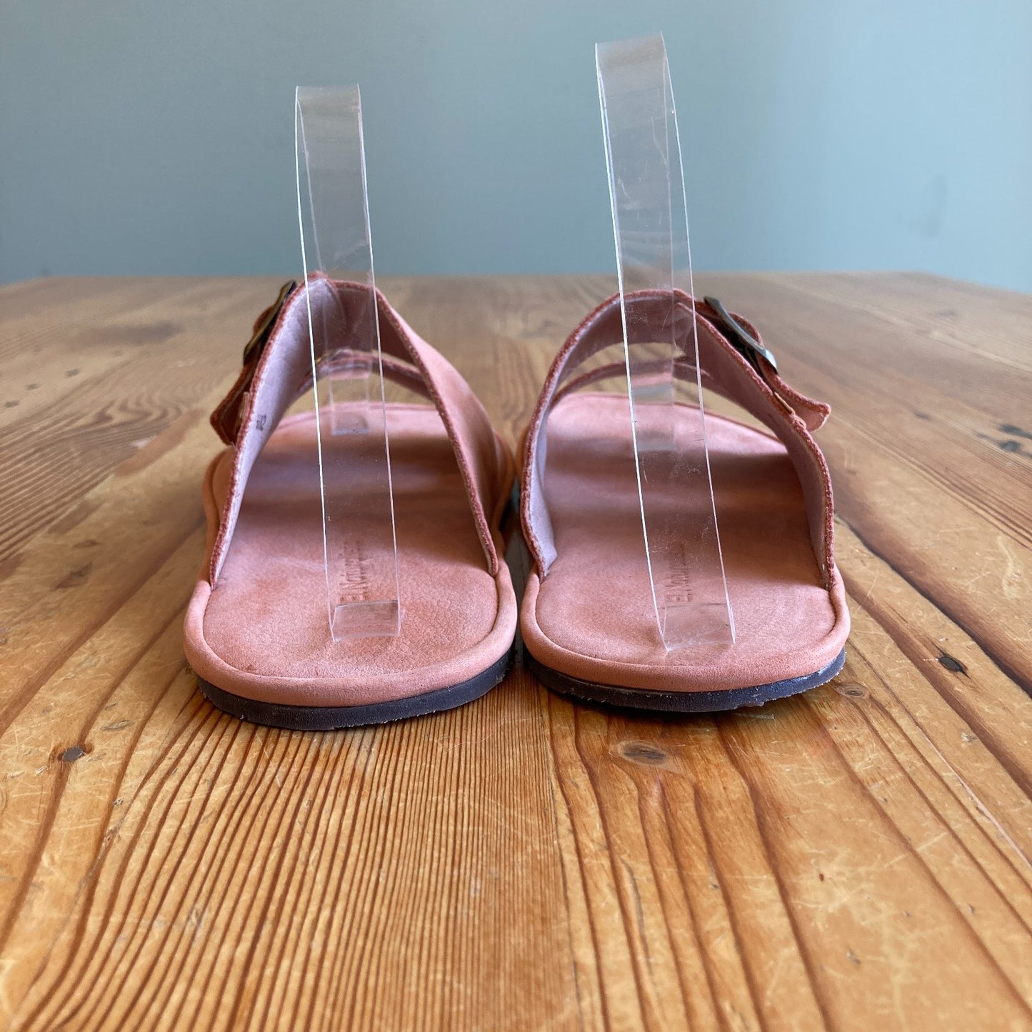 El Naturalista Salmon Pink Leather Bare Sandals NEW w/ Box - Size 37 - 0627LH