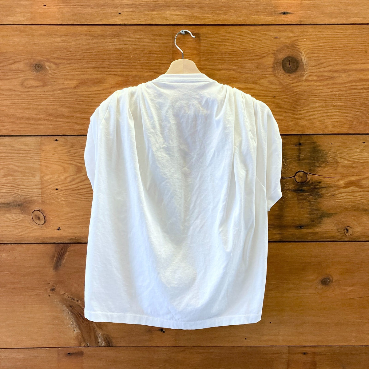 Alexander Wang Padded Shoulder Scoop Neck T Shirt Top - Size S/M - 0422VS