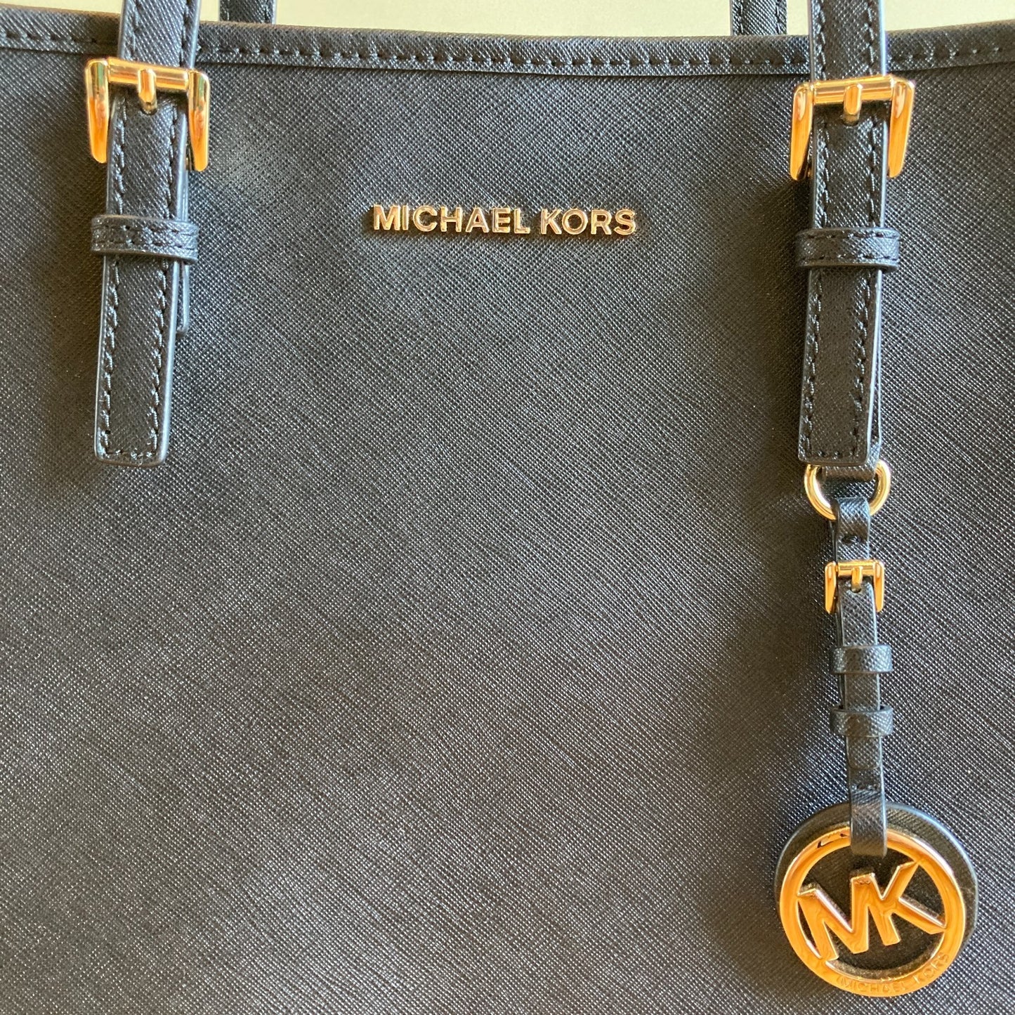 Michael Kors Black Jet Set Travel Tote Bag Shoulder Purse - 0210AM
