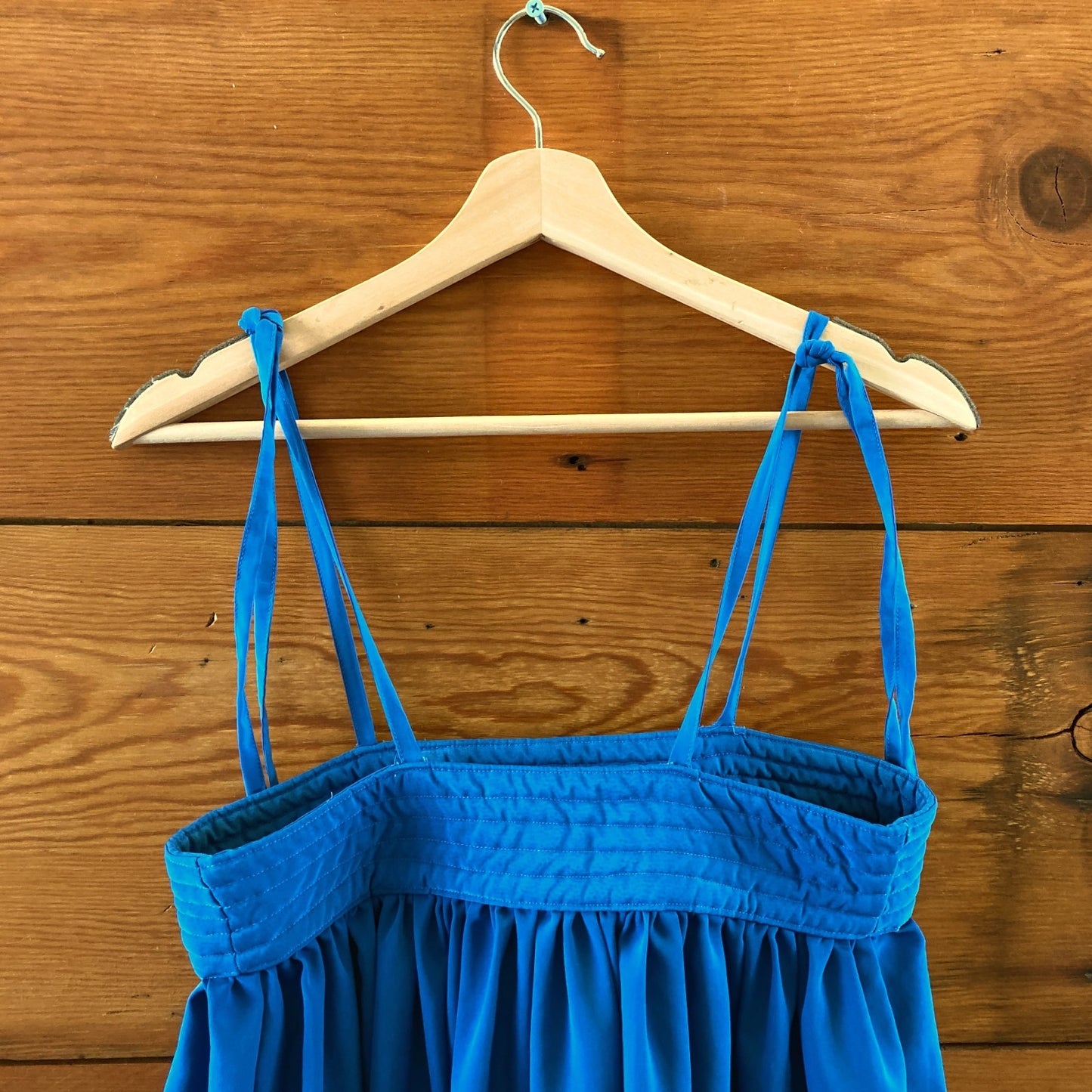 Laurs Kemp Local Designer $300 Blue Quilted Sleeveless Dress - Size S - 1203TR