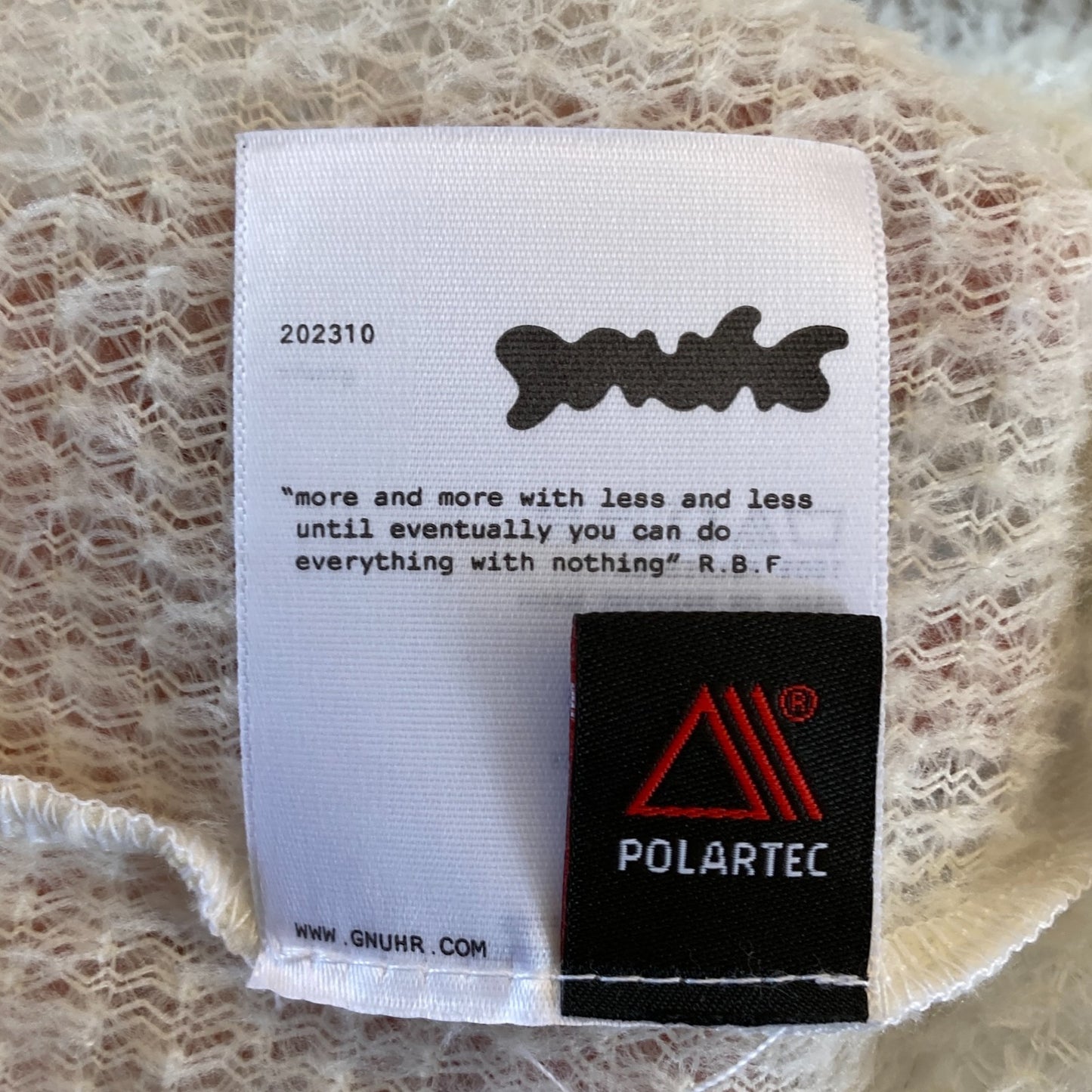 Gnuhr White Polartec Pullover Long Sleeve Shag Sweater - Size 4 / L - 1105AR