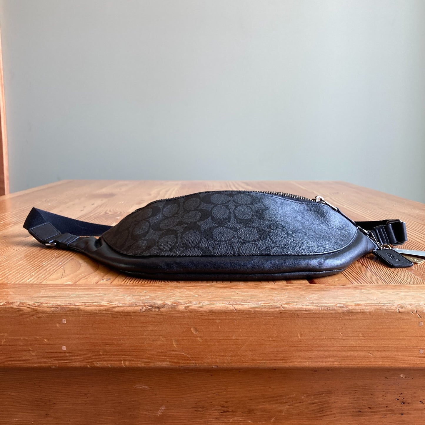 Coach Black Signature CC Logo Canvas Warren Hip Belt Bag - 1013FB