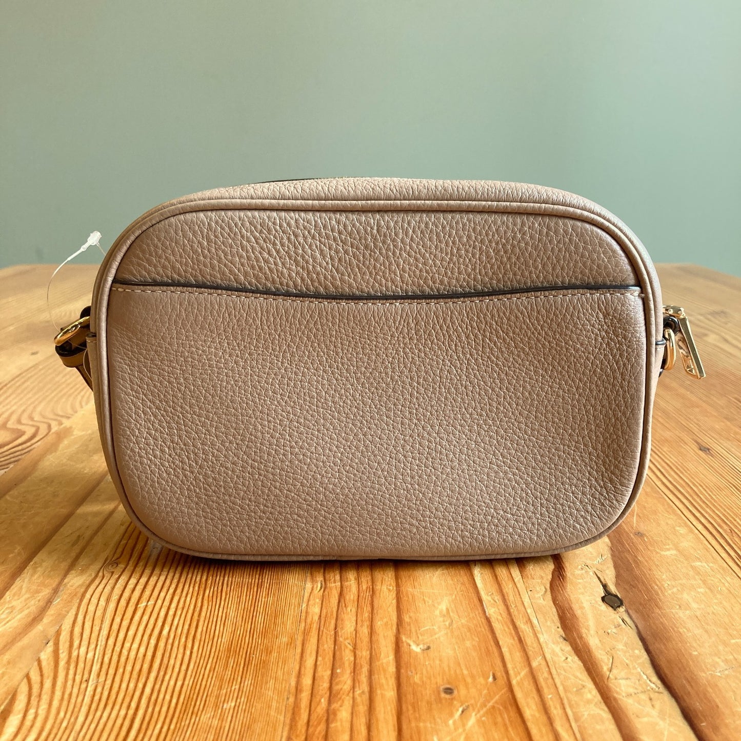 Coach Beige Pebbled Leather Crossbody Zip Top Mini Jamie Camera Bag - 0422MH