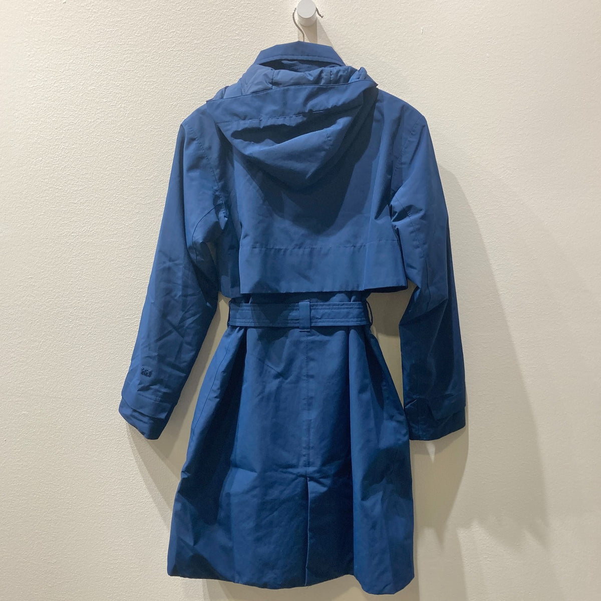 Helly Hansen Dark Blue Hooded Double Breasted Trench Rain Coat - Size S - 1125KG