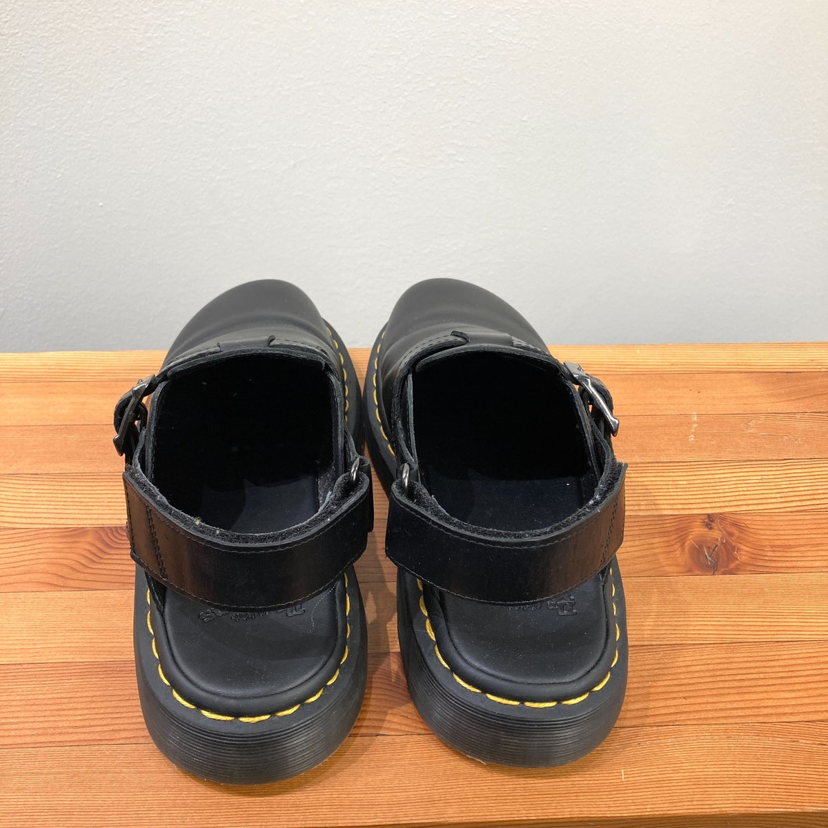 Dr Martens Black Smooth Leather Jorge II Slingback Mules Shoes - Size 8 - 0102ST