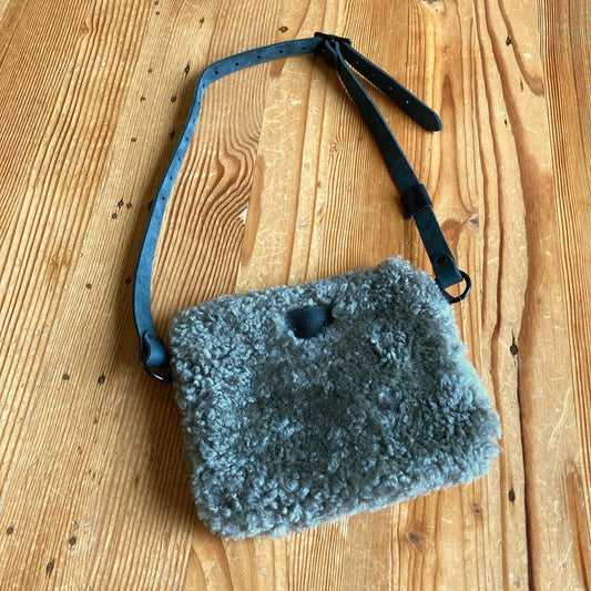 YBH Your Bag of Holding Brown Shearling Leather Belt Bag Fanny Pack - 0312IG