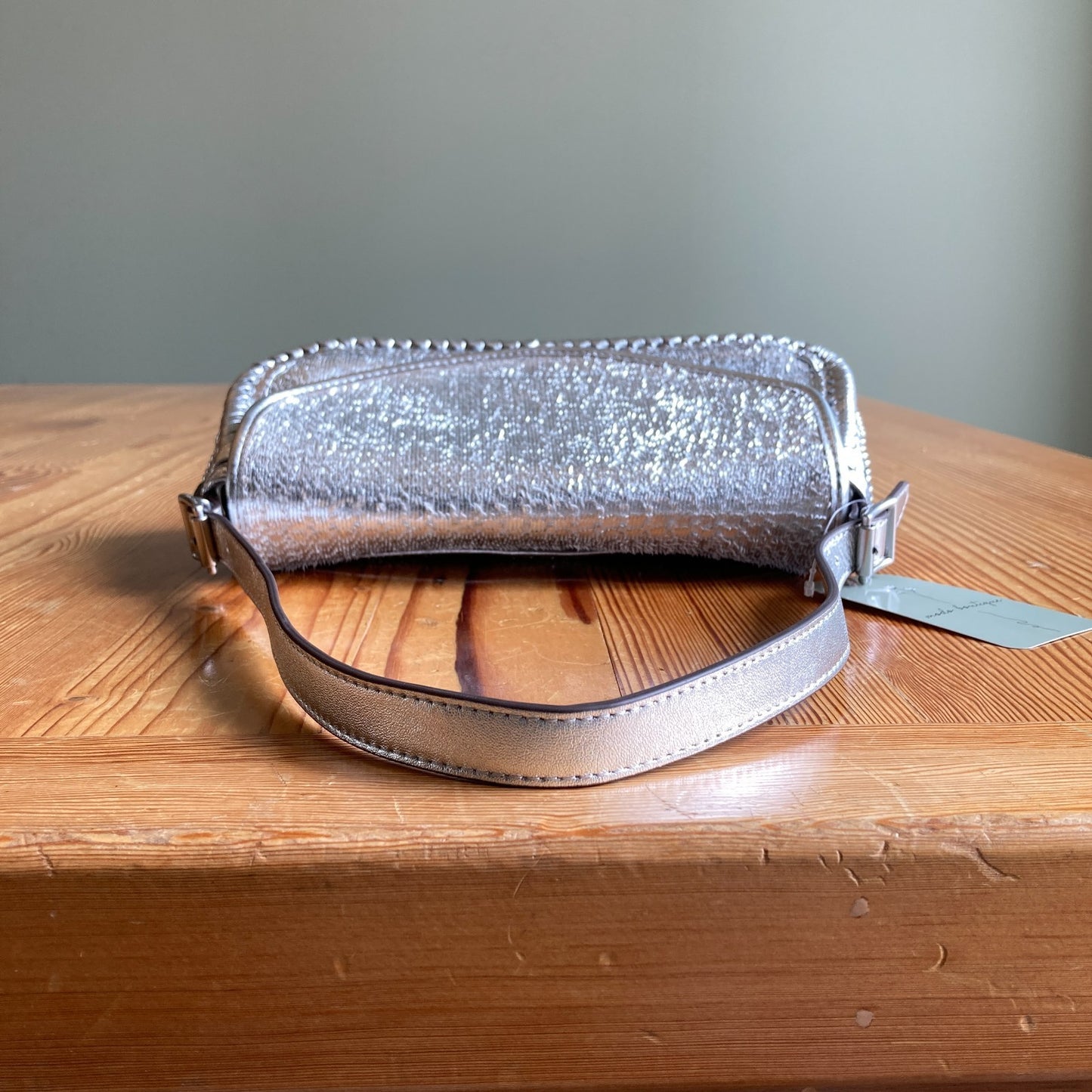 Aimee Kestenberg Silver All For Love Baguette Bag Purse - 0501SH