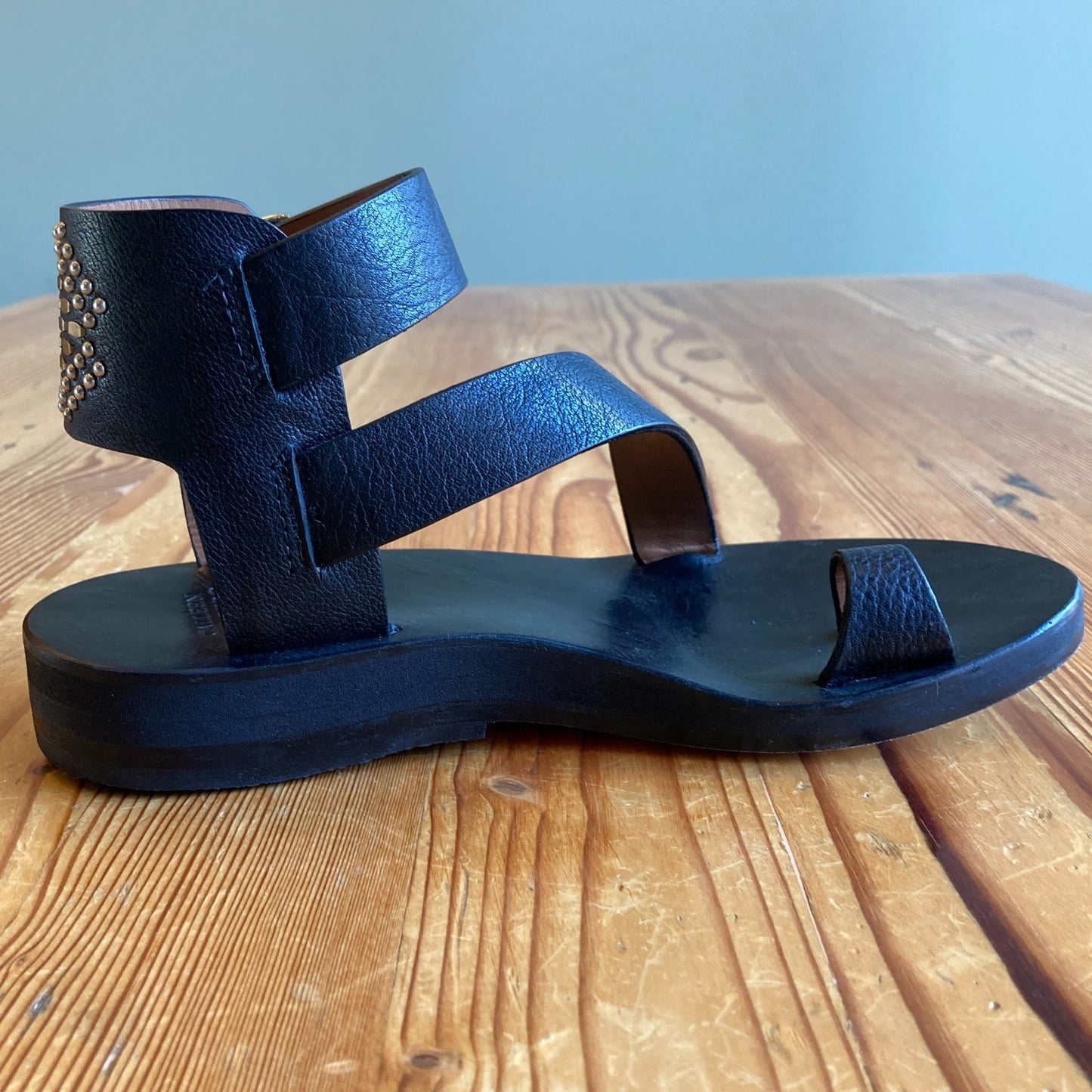 Calleen Cordero Black Leather Amanda Sandals - Size 8.5 - EUC w/ Box - 4427SC