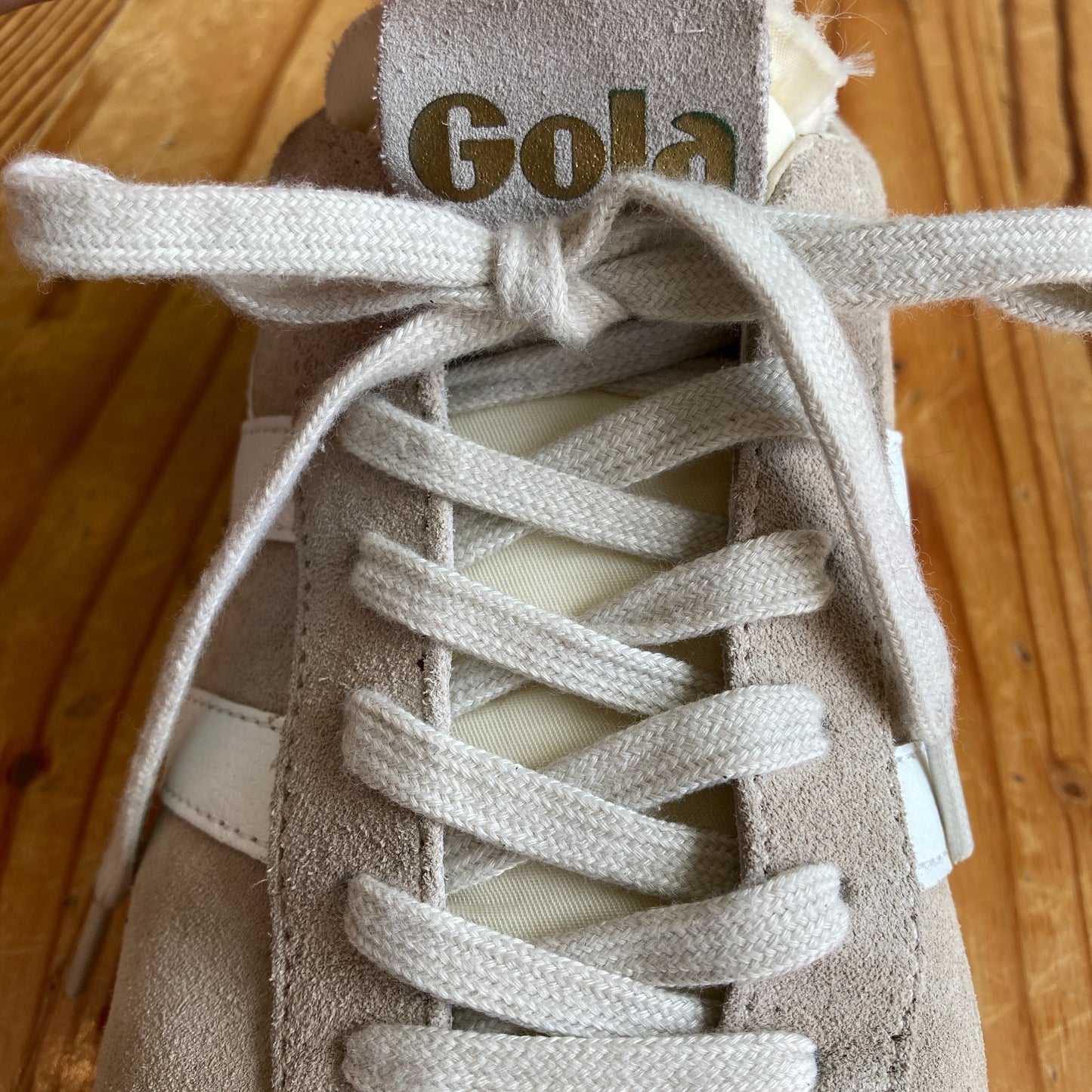 Gola Tan Bone White Suede Elan Sneakers Shoes - Size 9 - 0510AB