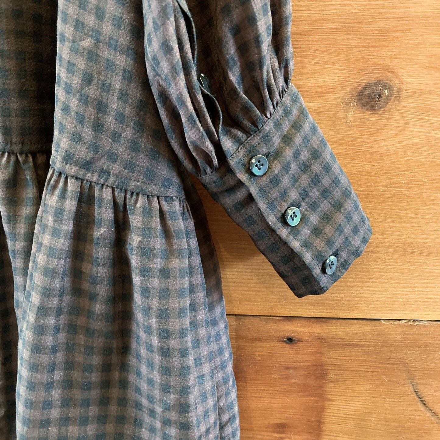 Ganni $325 Brown & Black GIngham Organza Mini Dress - Size XS - 0121LC