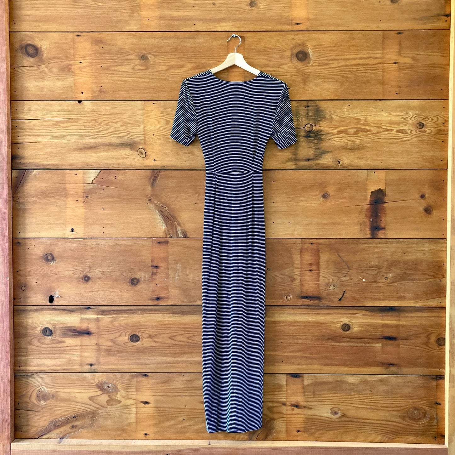 Favorite Daughter Black & White Striped Knit Maxi Dress - Size XS - 0416LB
